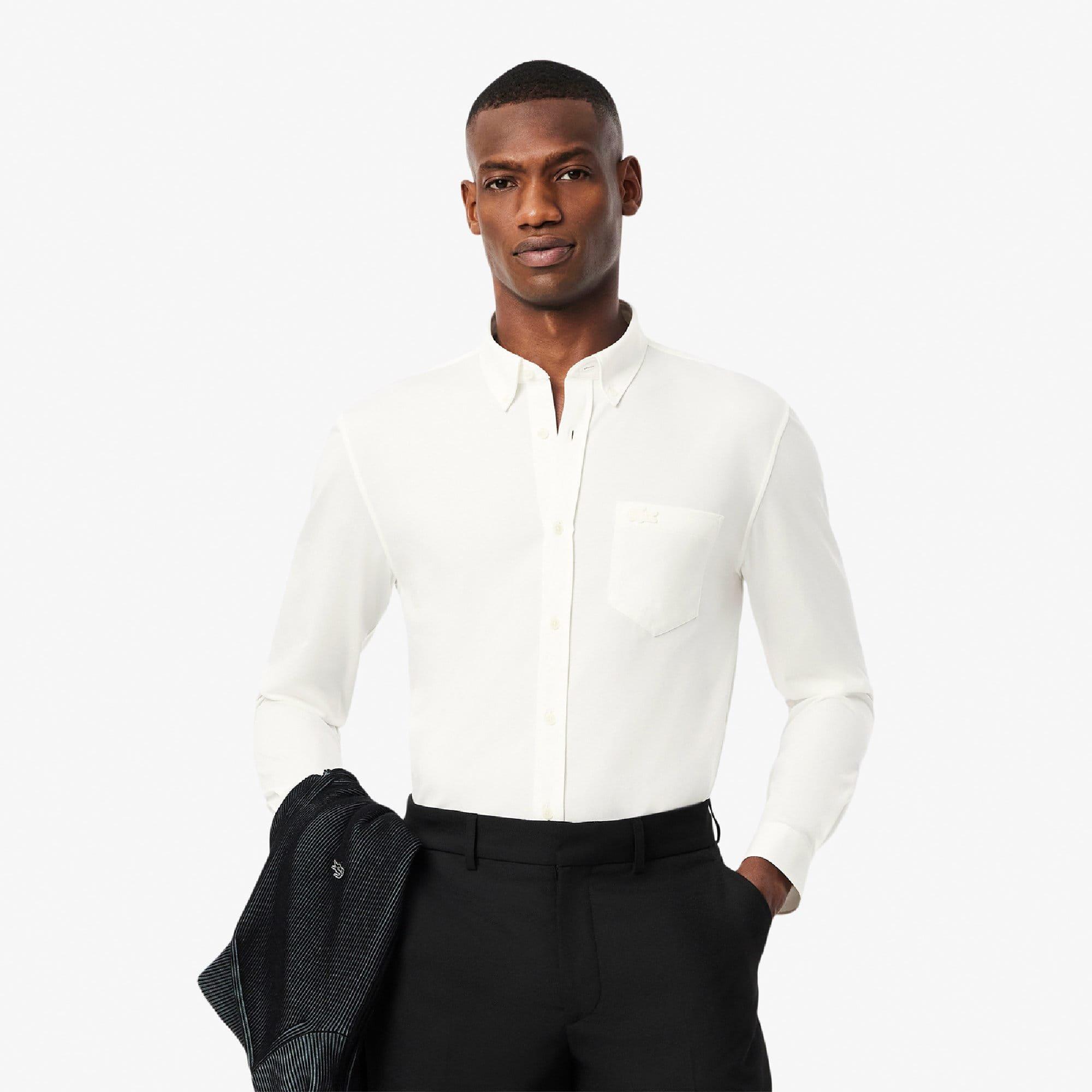 Cream - Lacoste - Regular-Fit Cotton Jersey Shirt - 2