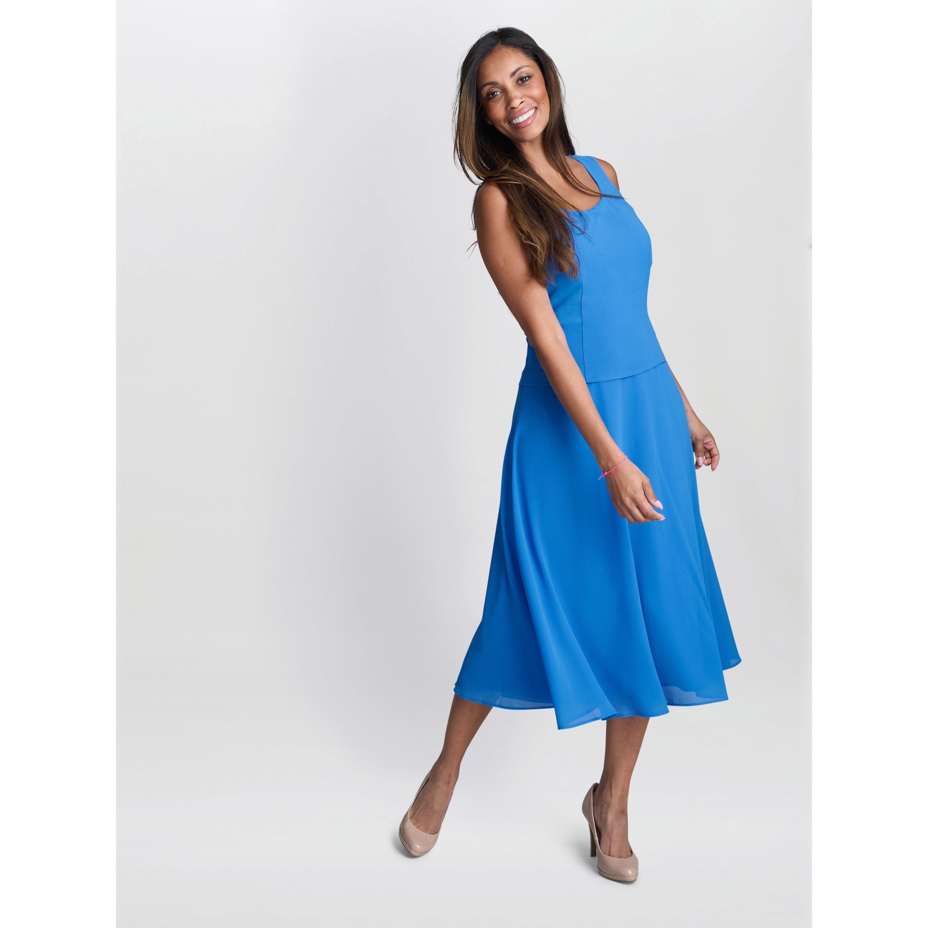 Cobalt - Gina Bacconi - ADELE SOUTACHE LACE JACKET CHIFFON DRESS - 6