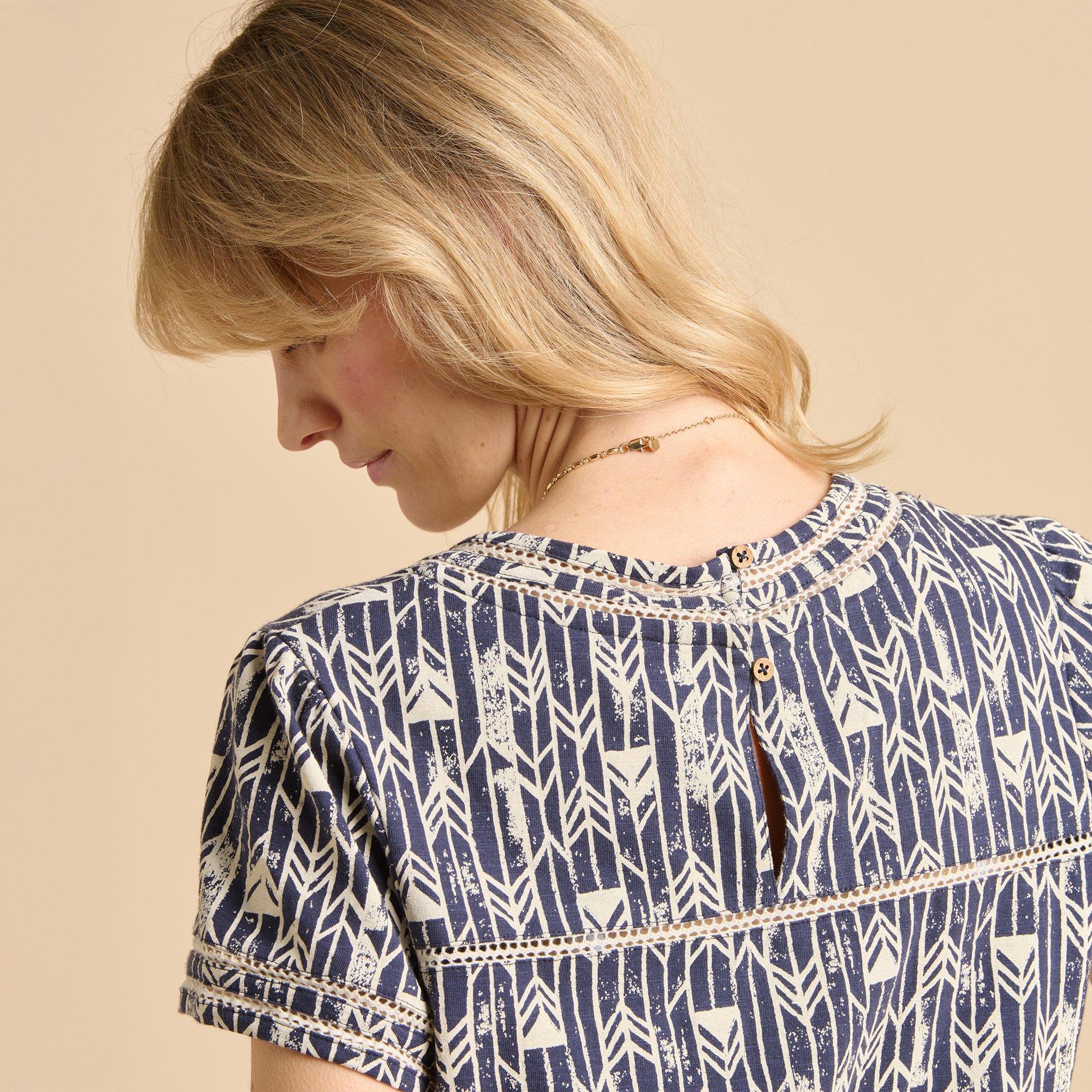 Navy - Brakeburn - Arrows Jersey T Shirt - 4