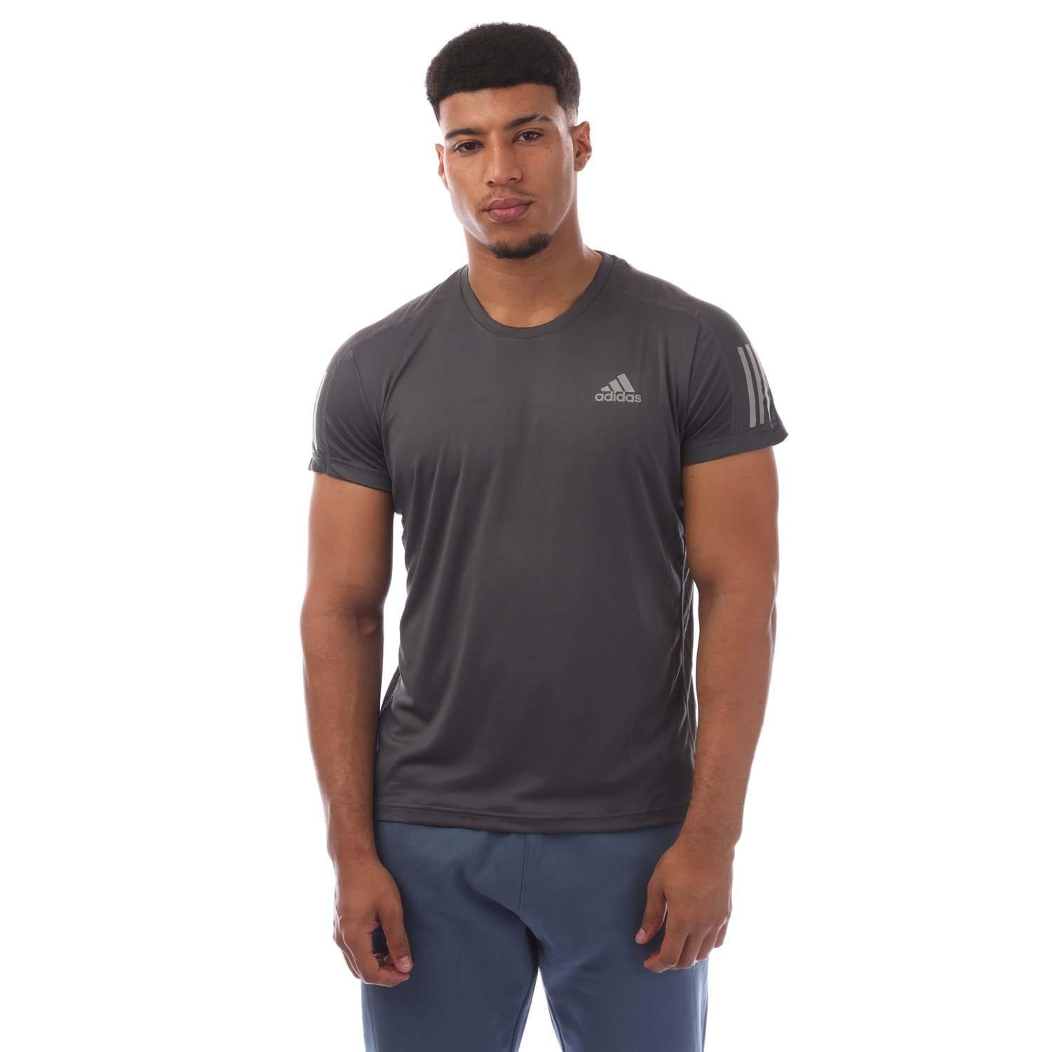 Grey - adidas - Own The Run T-Shirt - 1