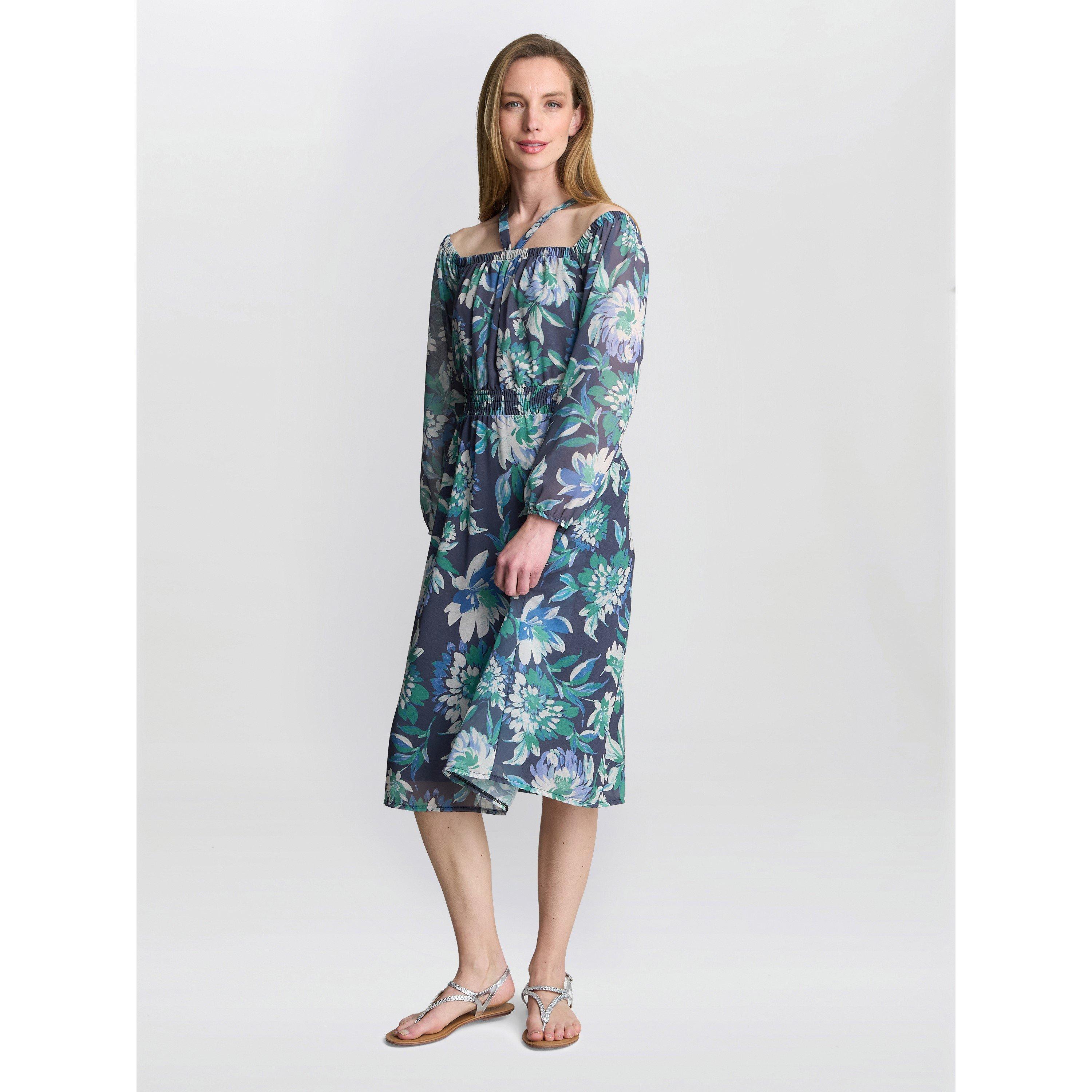 Blue - Gina Bacconi - RYAN Off Shoulder Midi Dress - 3