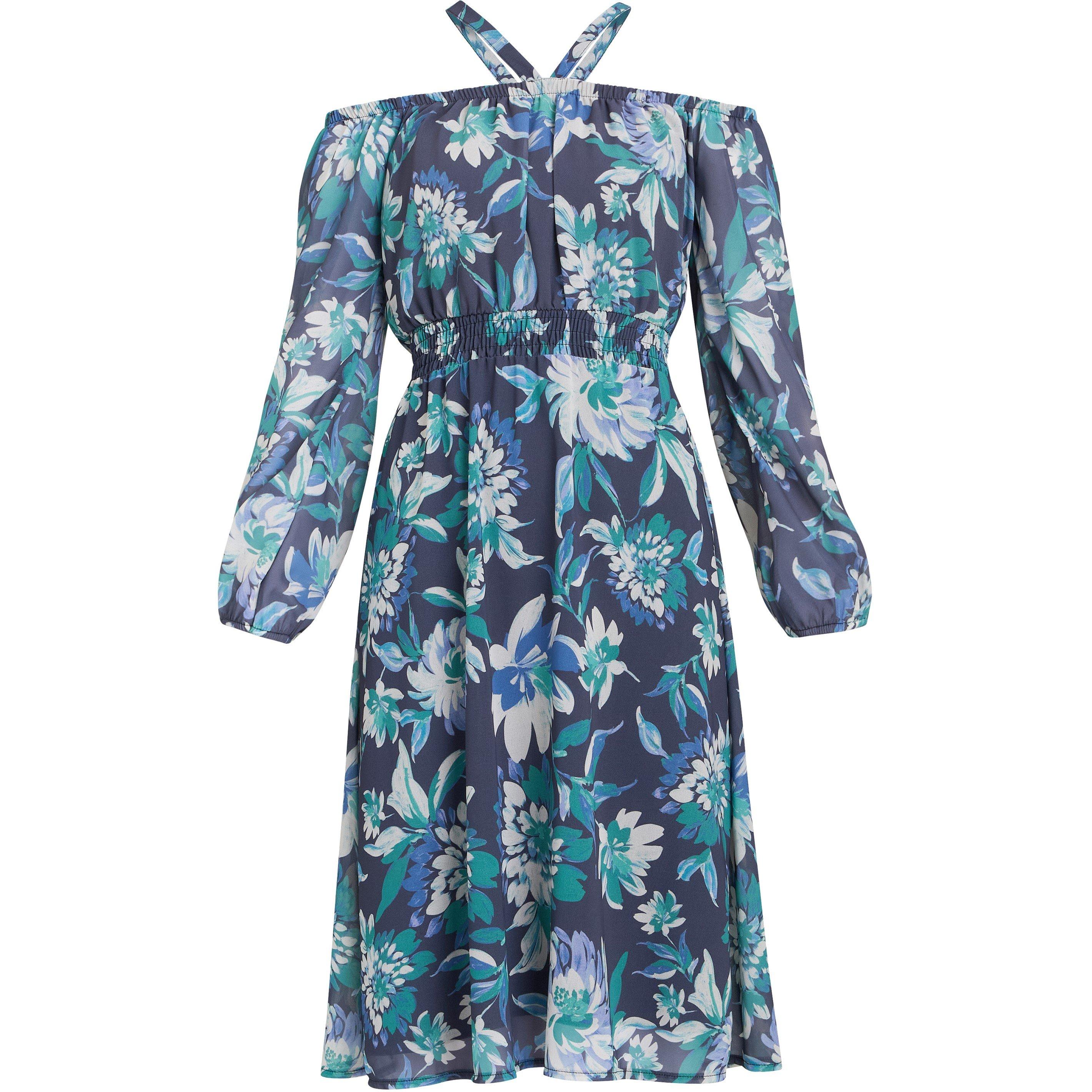 Blue - Gina Bacconi - RYAN Off Shoulder Midi Dress - 4