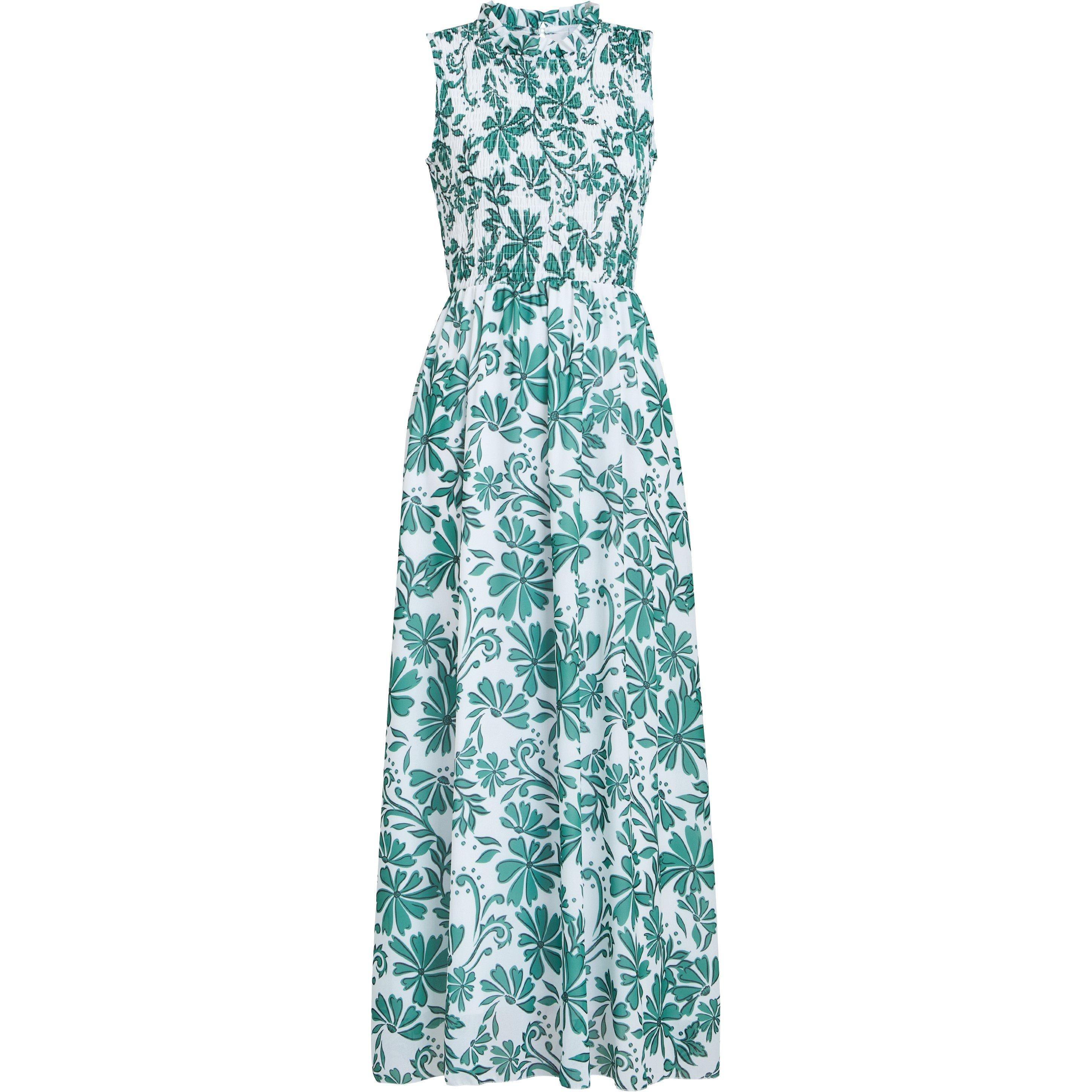 Beige Green - Gina Bacconi - ROXANNA Sleeveless Shired Top Dress - 4