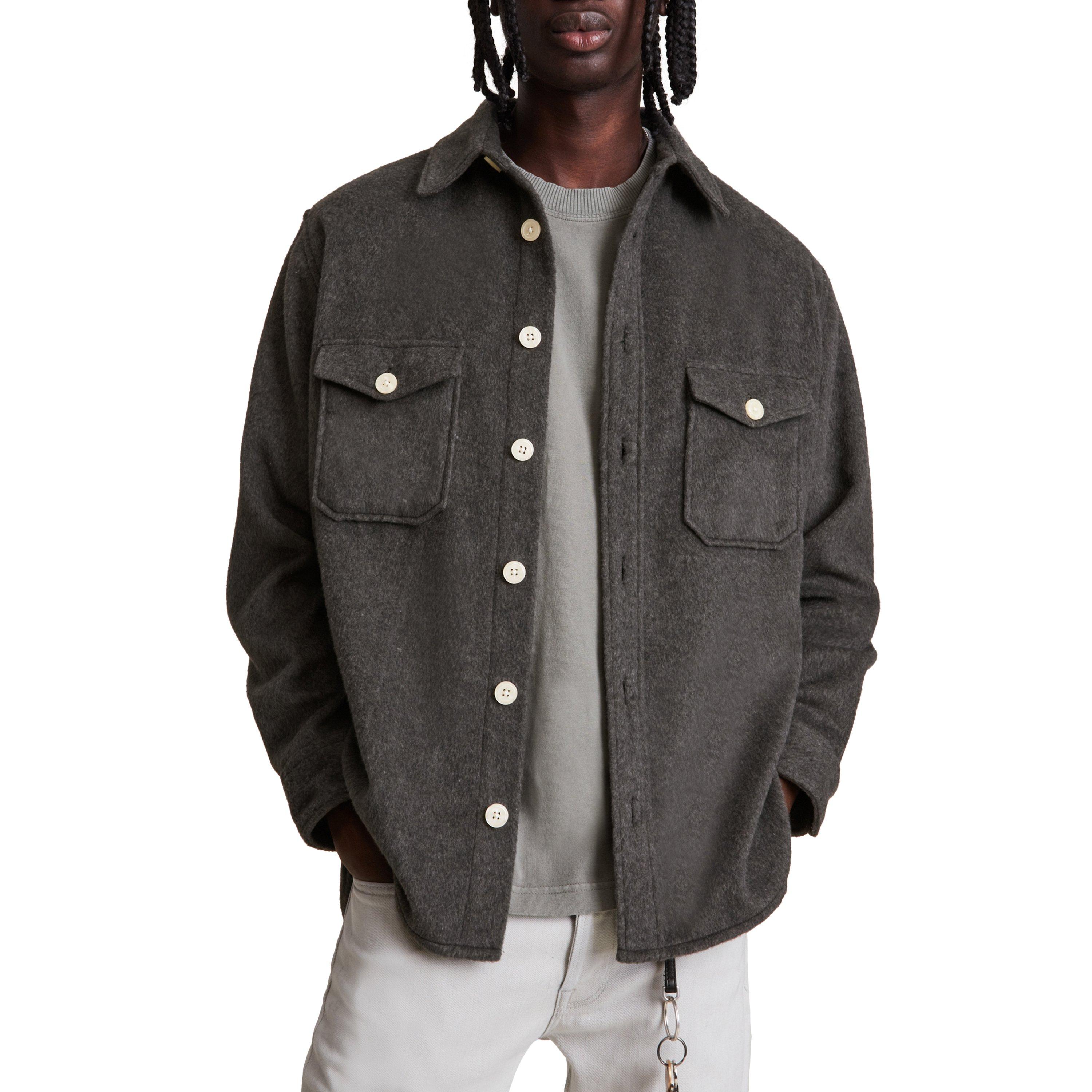 Charcoal - AllSaints - Dillingham Long Sleeve Shirt - 2