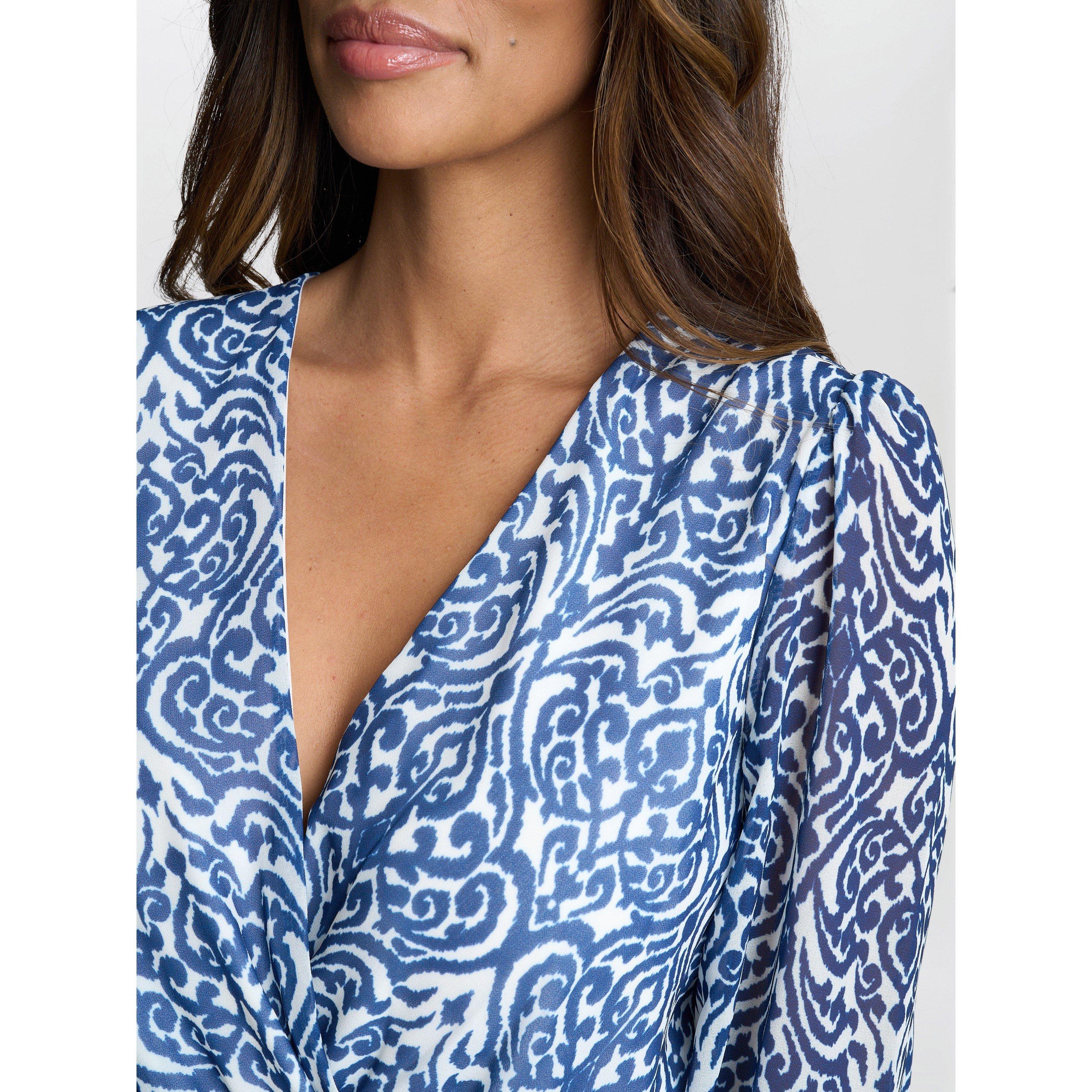 Blue - Gina Bacconi - Women's Kourtney Chiffon Jumpsuit - 5