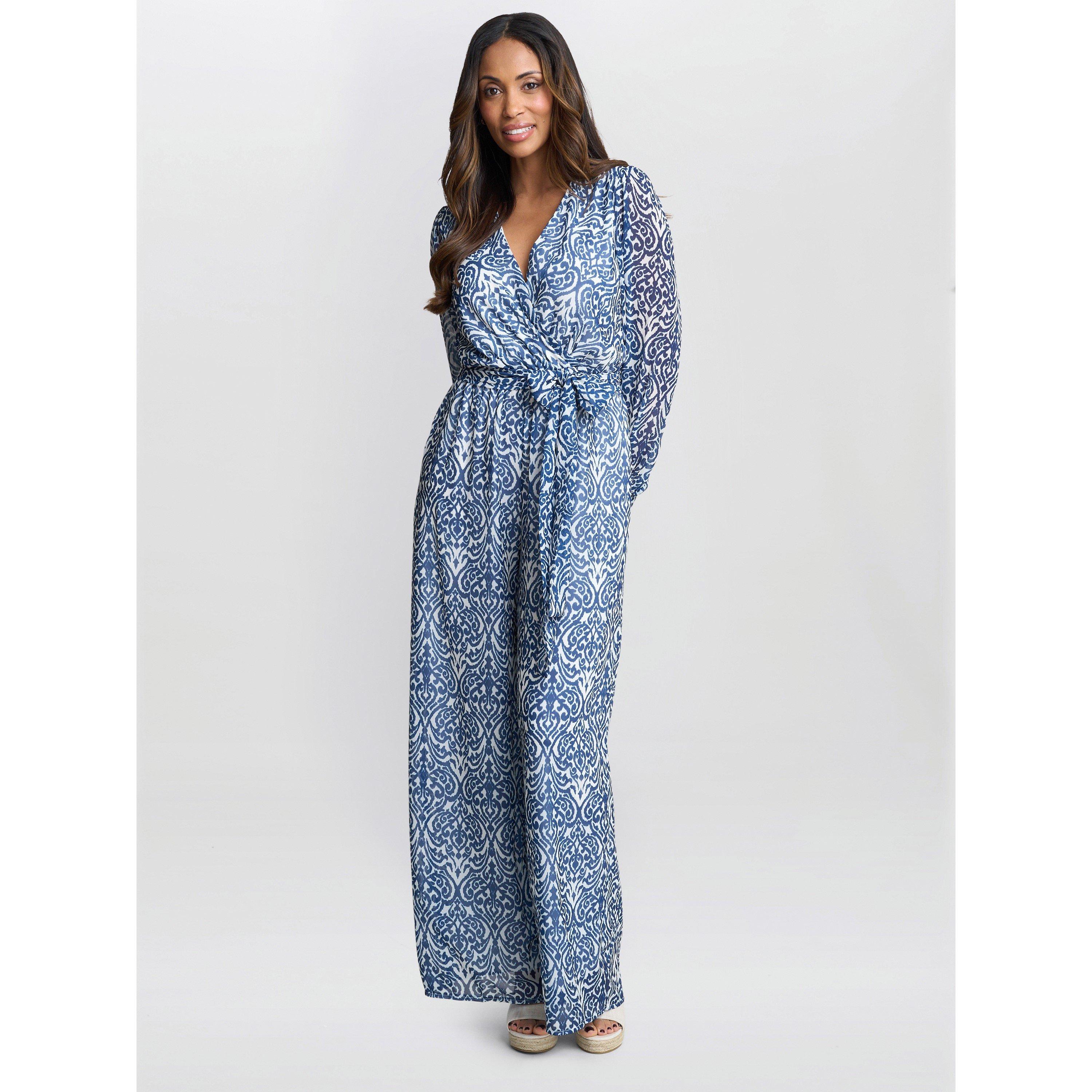 Blue - Gina Bacconi - Women's Kourtney Chiffon Jumpsuit - 7