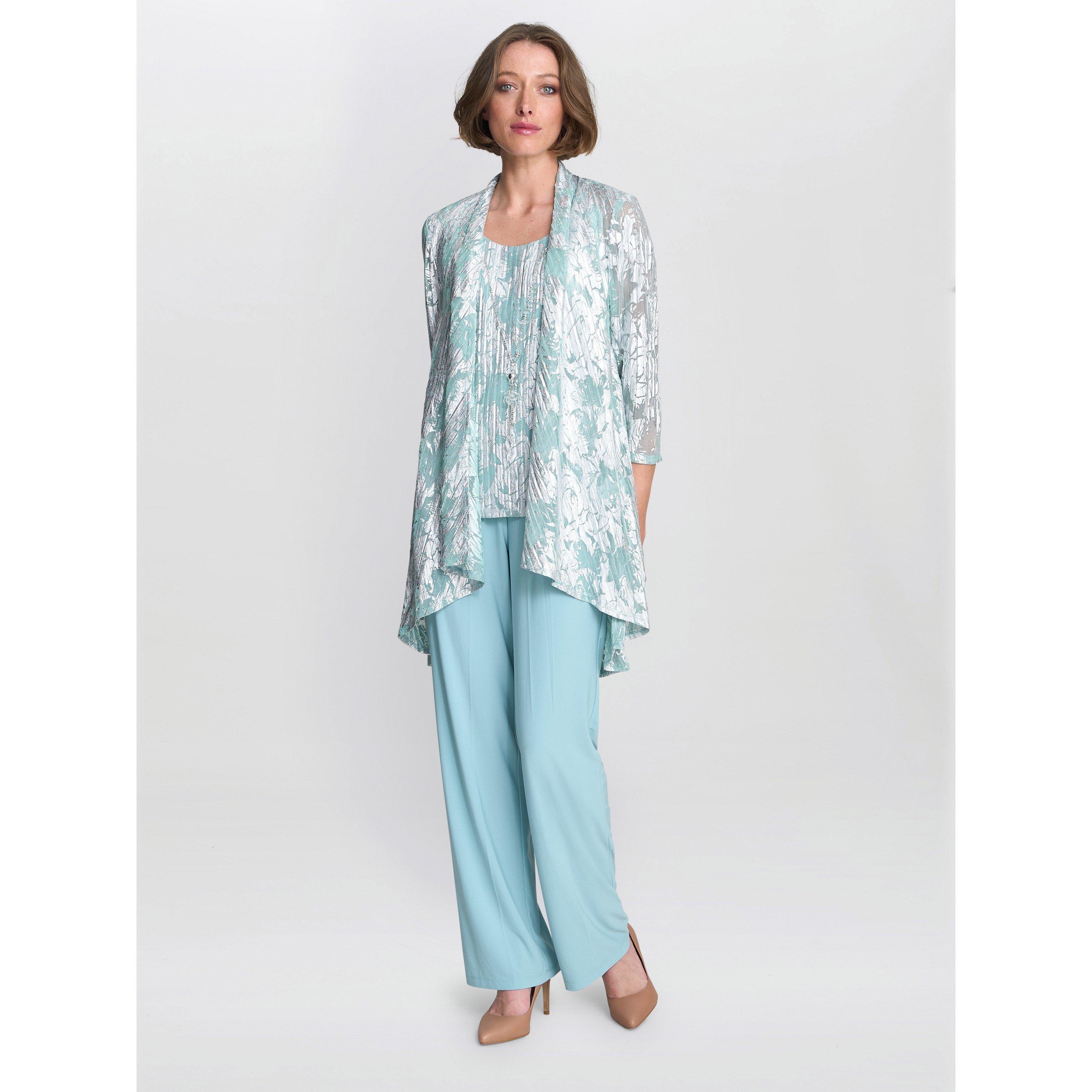 Aqua - Gina Bacconi - Mabel Three Piece Jacquard Trouser Suit - 2
