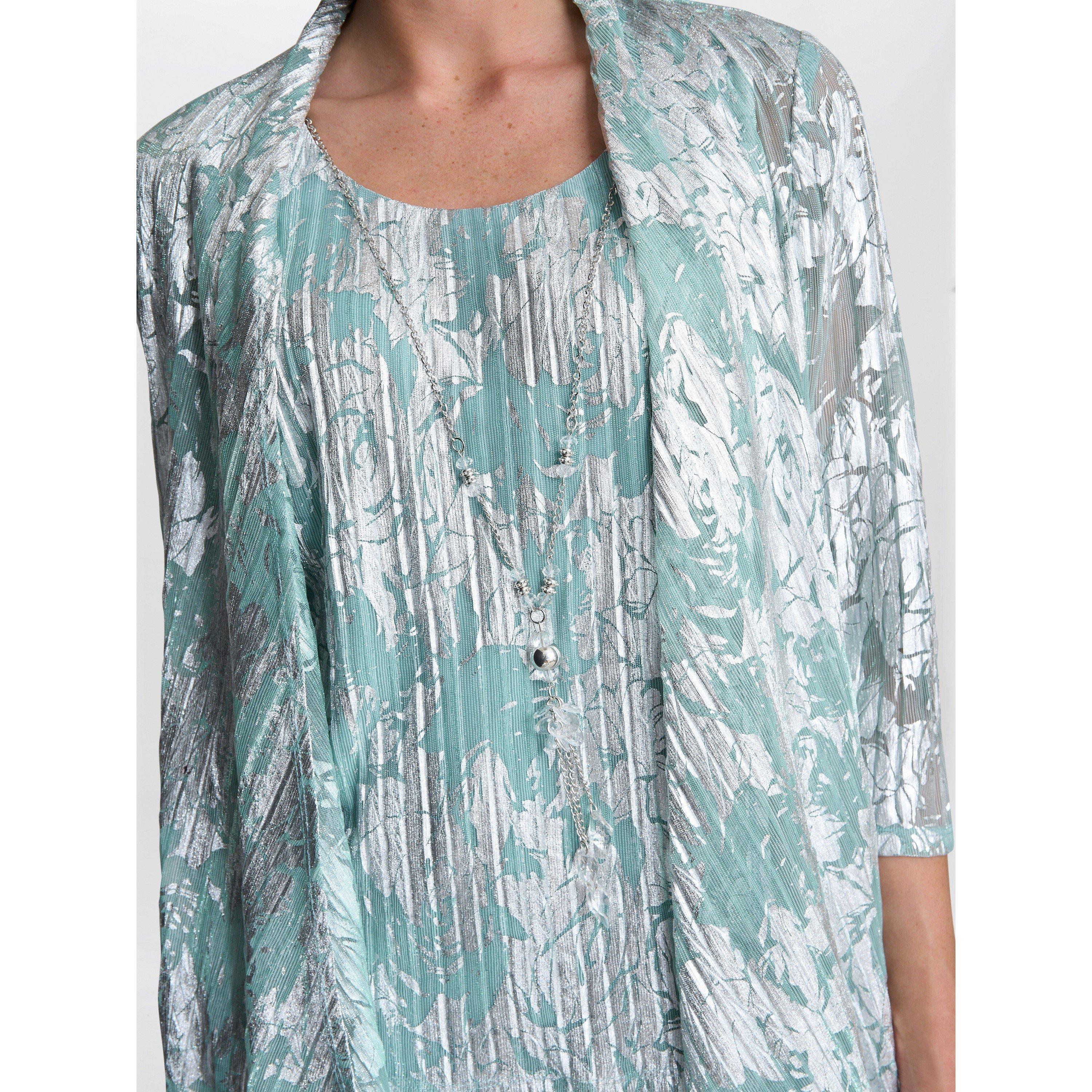 Aqua - Gina Bacconi - Mabel Three Piece Jacquard Trouser Suit - 5