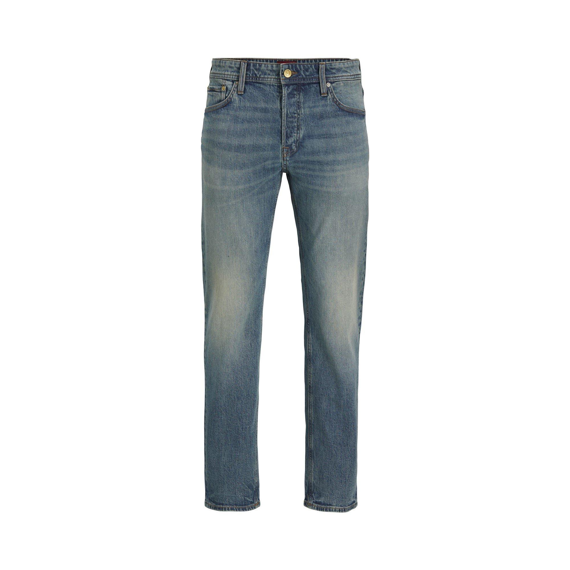 Jack and Jones Jack & Jones Mike tapered fit jean in mid wash Blu