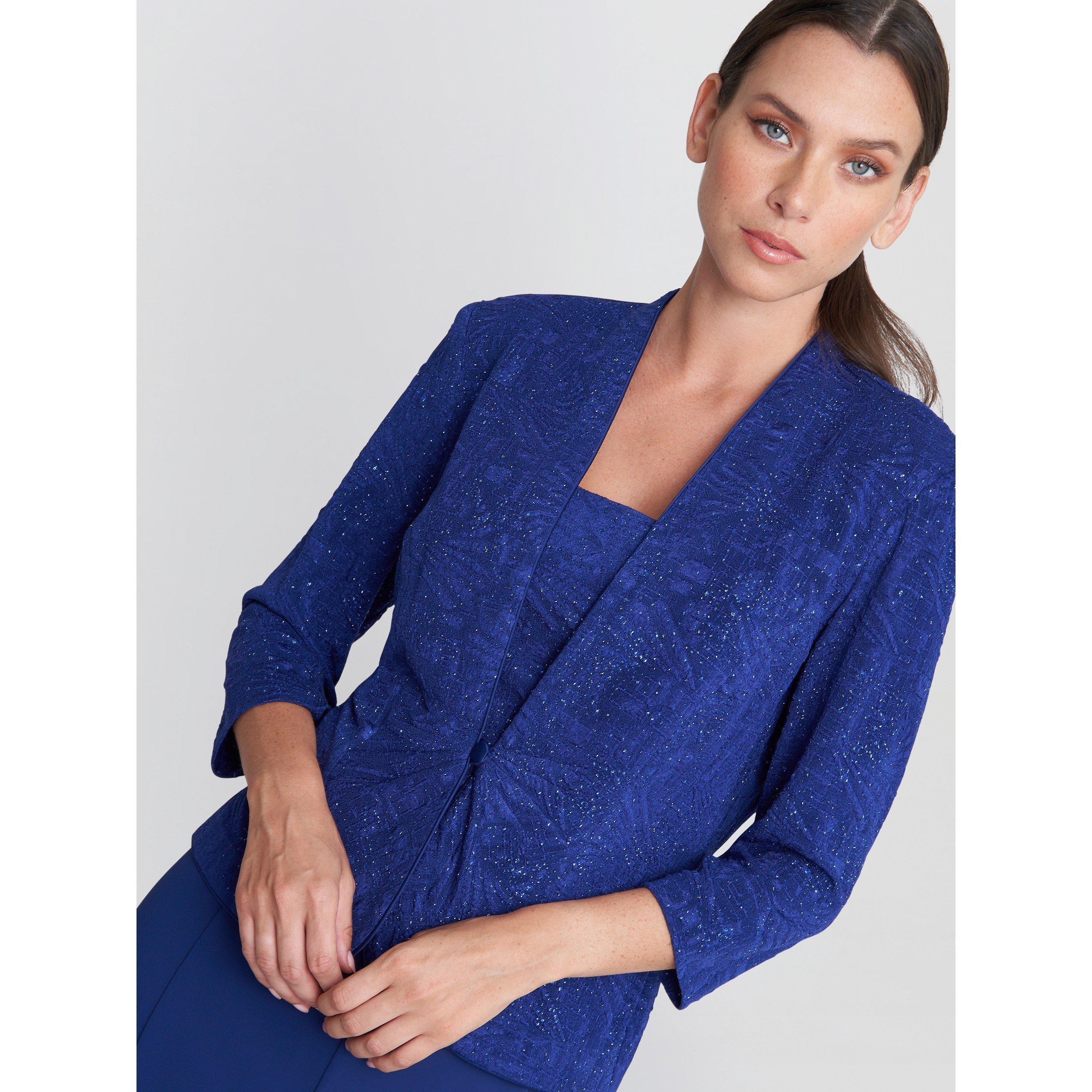 Electric Blue - Gina Bacconi - Tillie Glitter Tank And Chiffon Skirt - 5