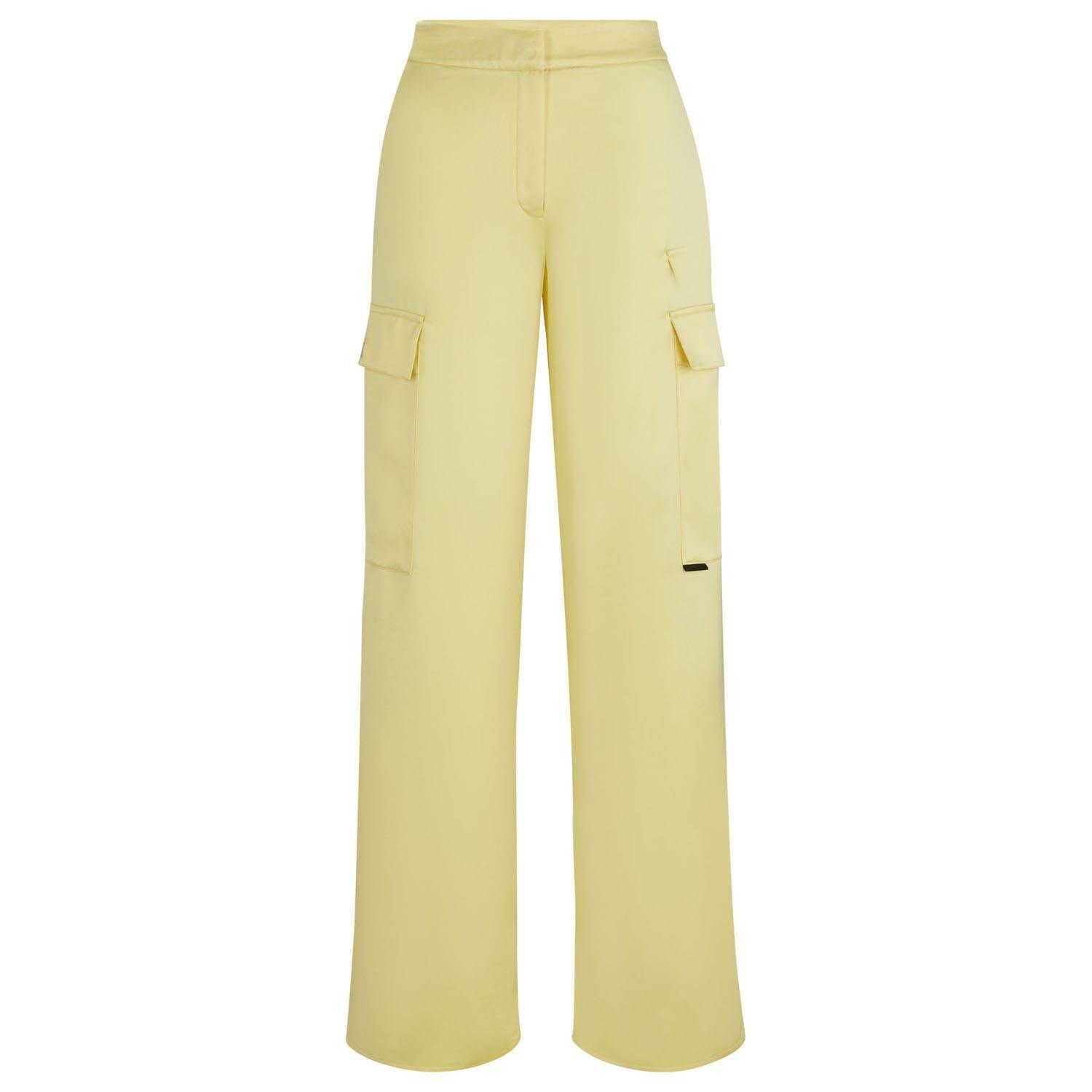 Yellow - Hugo - Hakila-1 Relaxed-Fit Cargo Trousers - 4