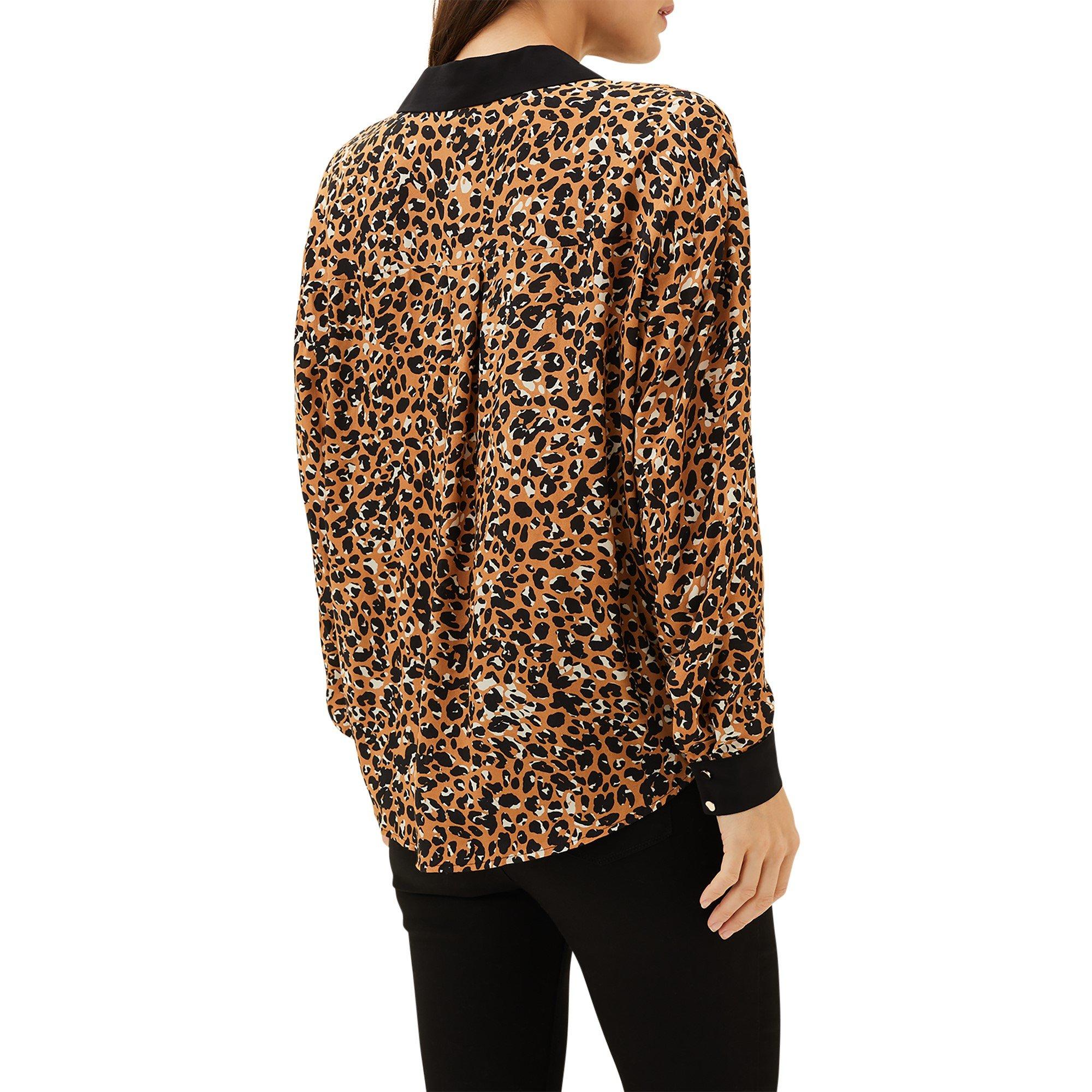 Black/Multi - Phase Eight - Kaelie Leopard Twist Front Blouse - 3
