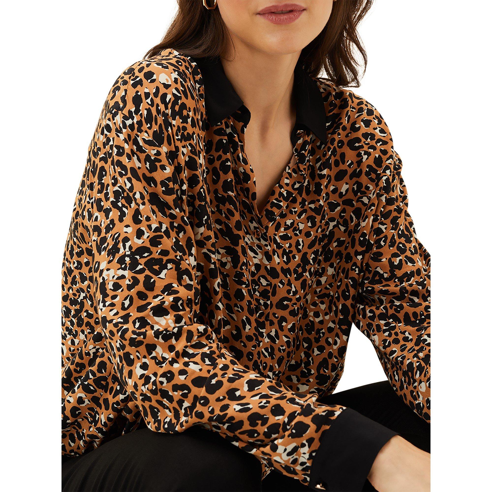 Black/Multi - Phase Eight - Kaelie Leopard Twist Front Blouse - 4