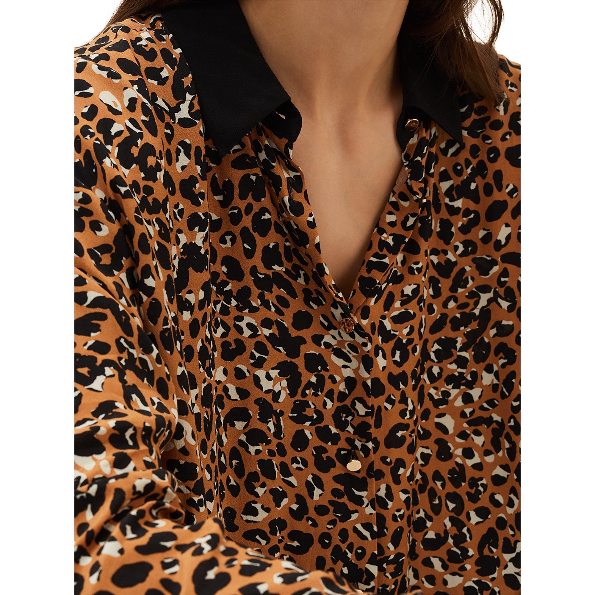 Black/Multi - Phase Eight - Kaelie Leopard Twist Front Blouse - 7