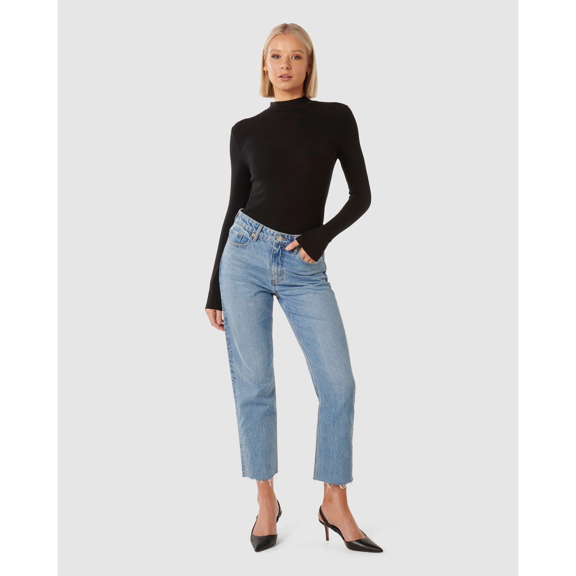 Forever New Candice High Neck Rib Top