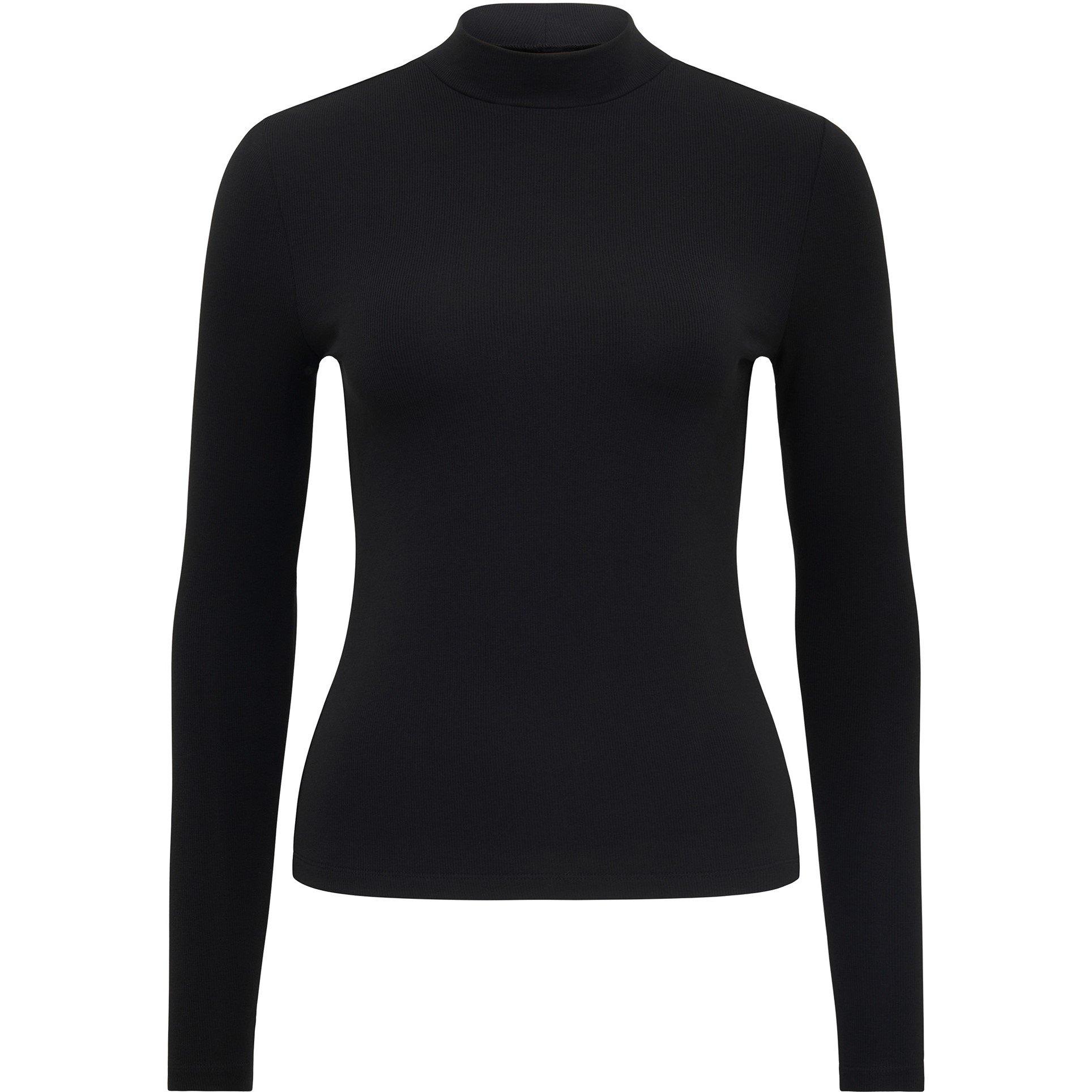 Black - Forever New - Candice High Neck Rib Top - 6