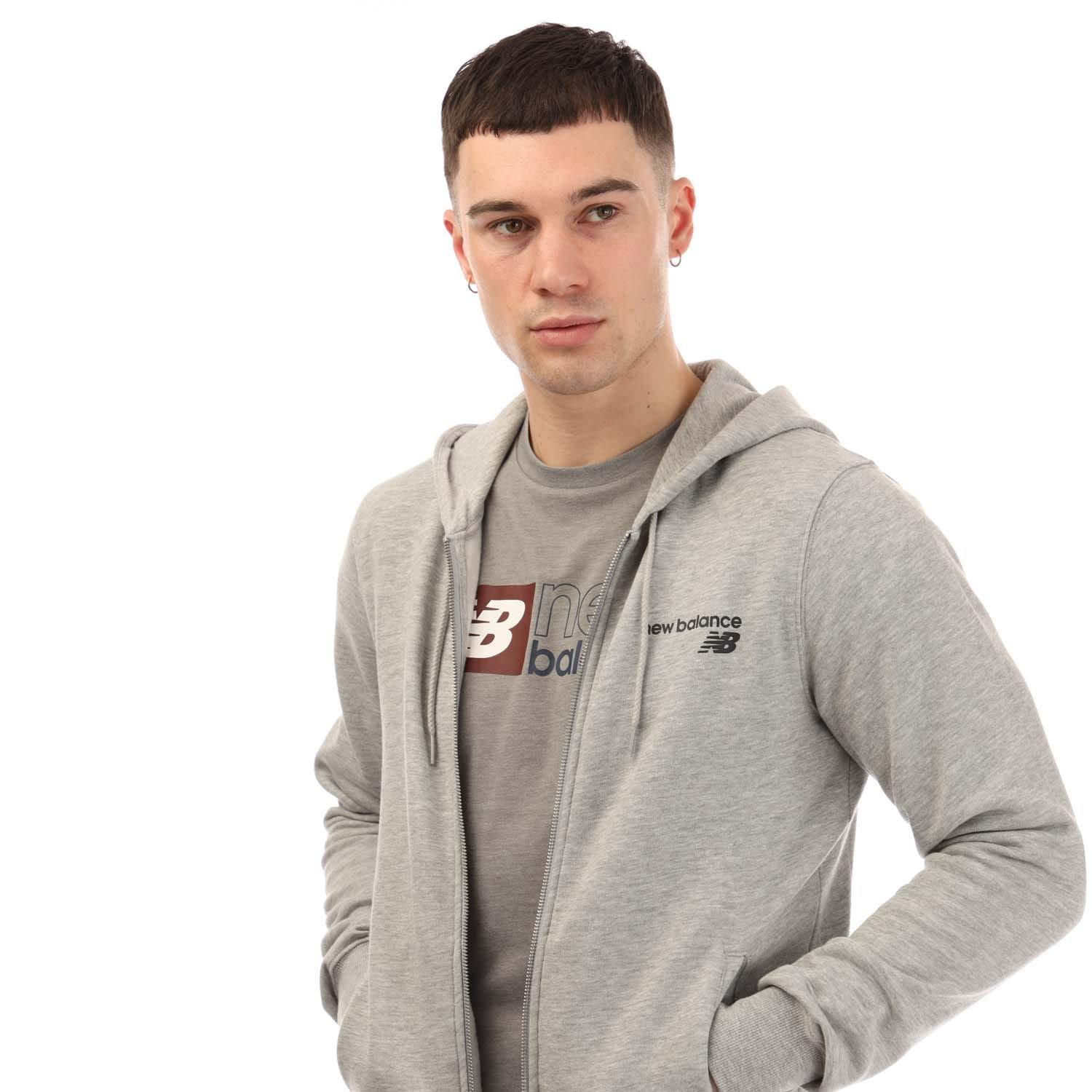 Grey - New Balance - Classic Core Full-Zip Hoodie - 2