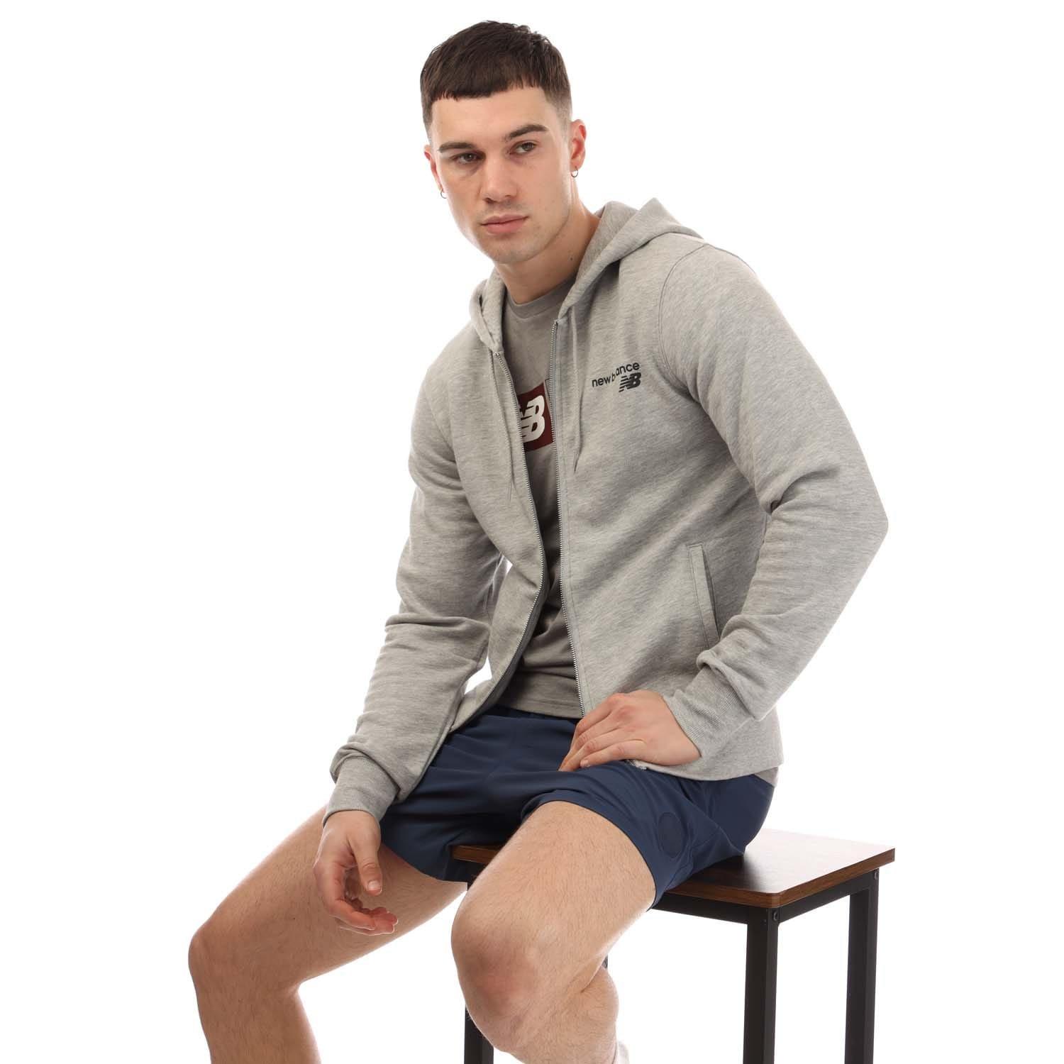 Grey - New Balance - Classic Core Full-Zip Hoodie - 5