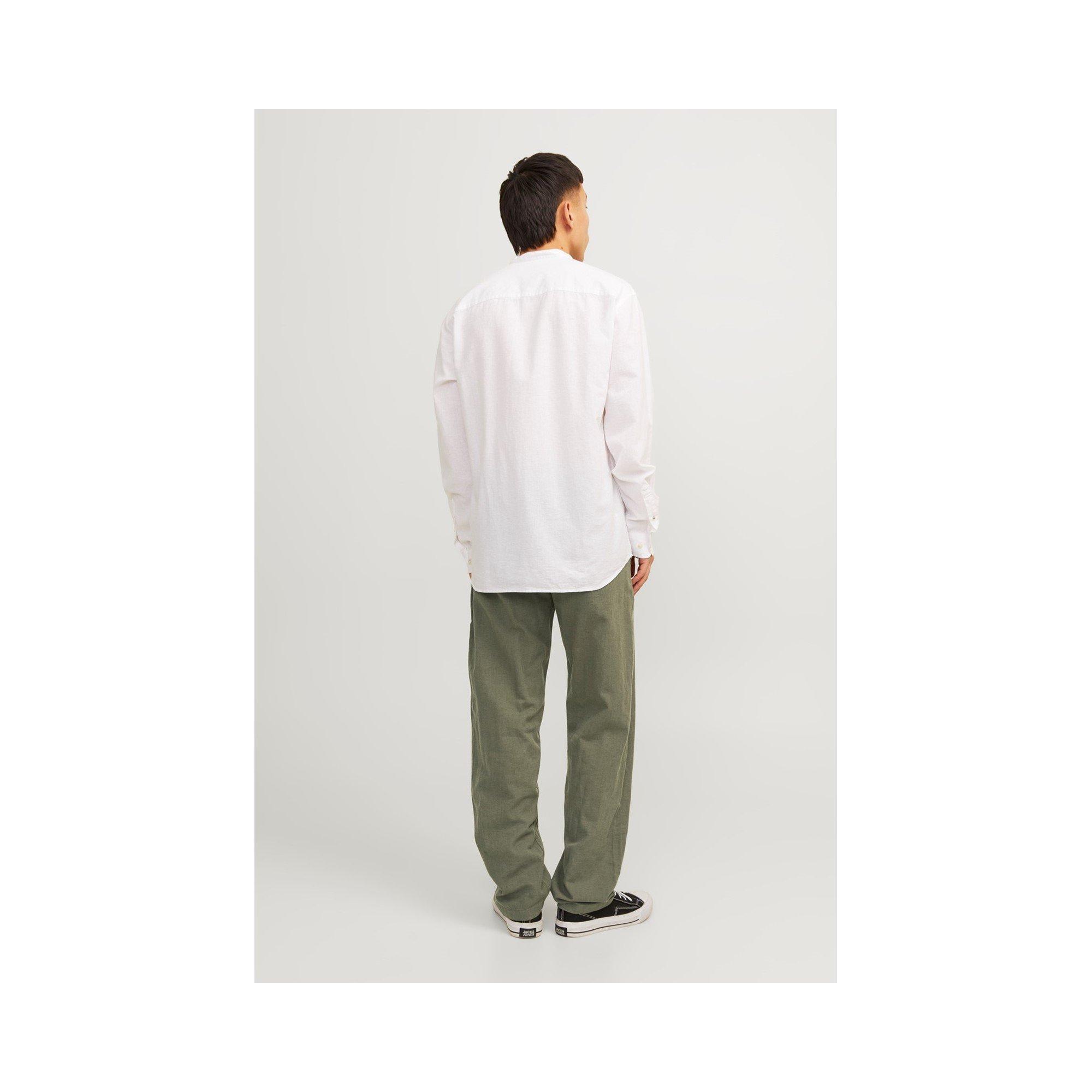 Average Green - Jack and Jones - Jack & Jones linen blend relaxed fit trousers in O - 3