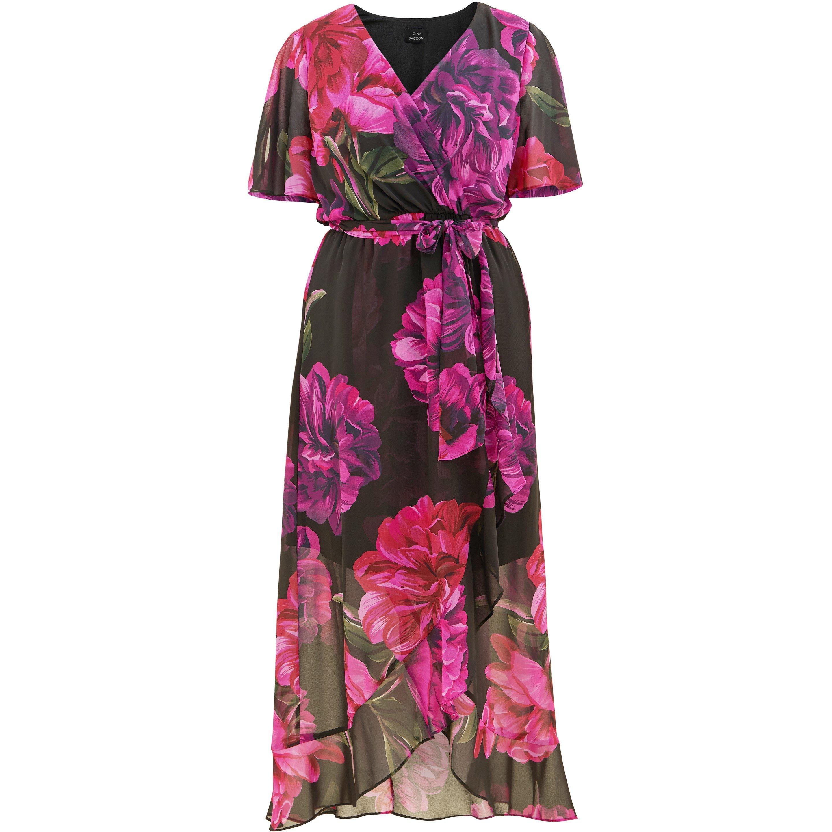 Black / Multi - Gina Bacconi - Tanner Long Printed Dress - 5