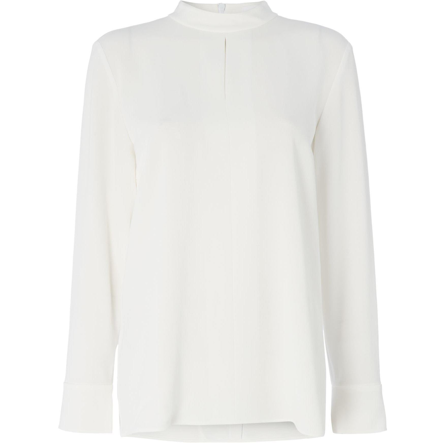 Weiß - Boss - Biducla high neck blouse - 1