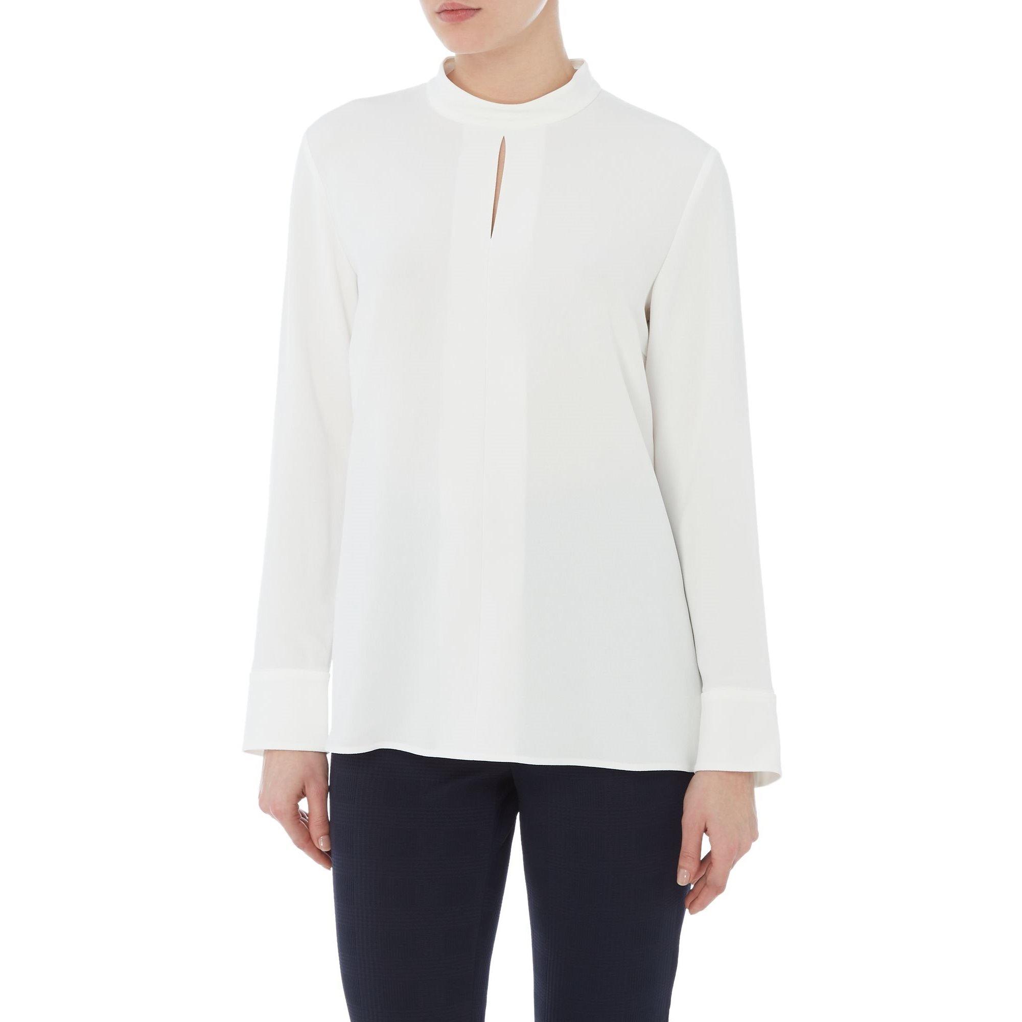 Weiß - Boss - Biducla high neck blouse - 2