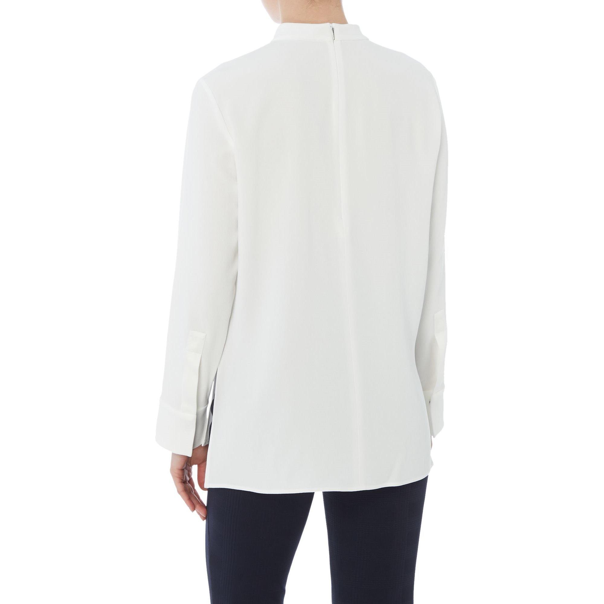 Weiß - Boss - Biducla high neck blouse - 4