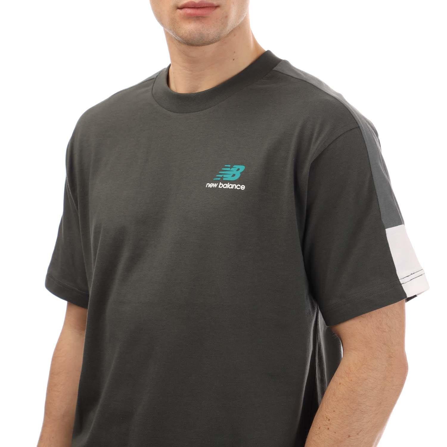 Grey - New Balance - Classic Graphic T-Shirt - 2