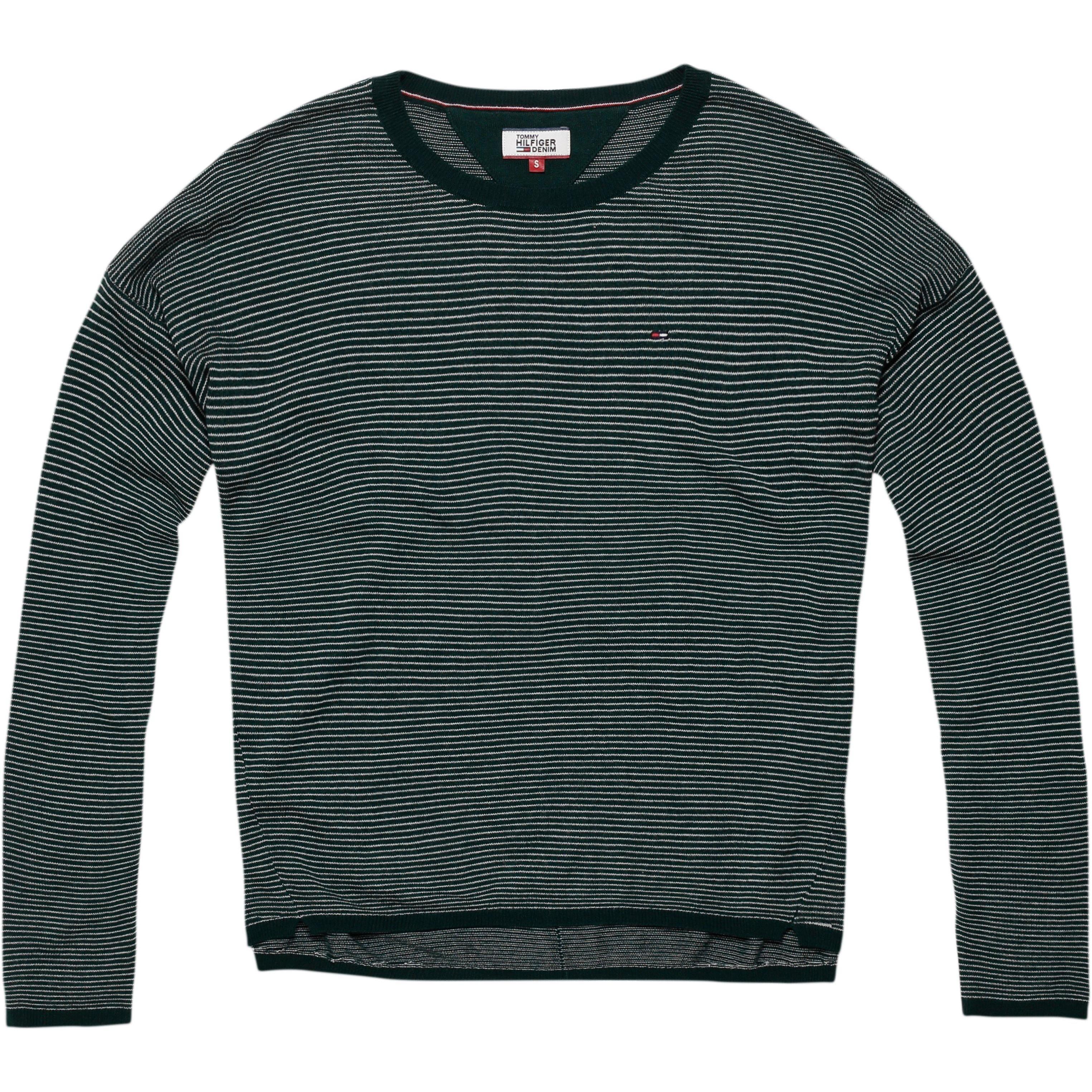 Grøn - Tommy Jeans - Basic Stripe Sweater - 1