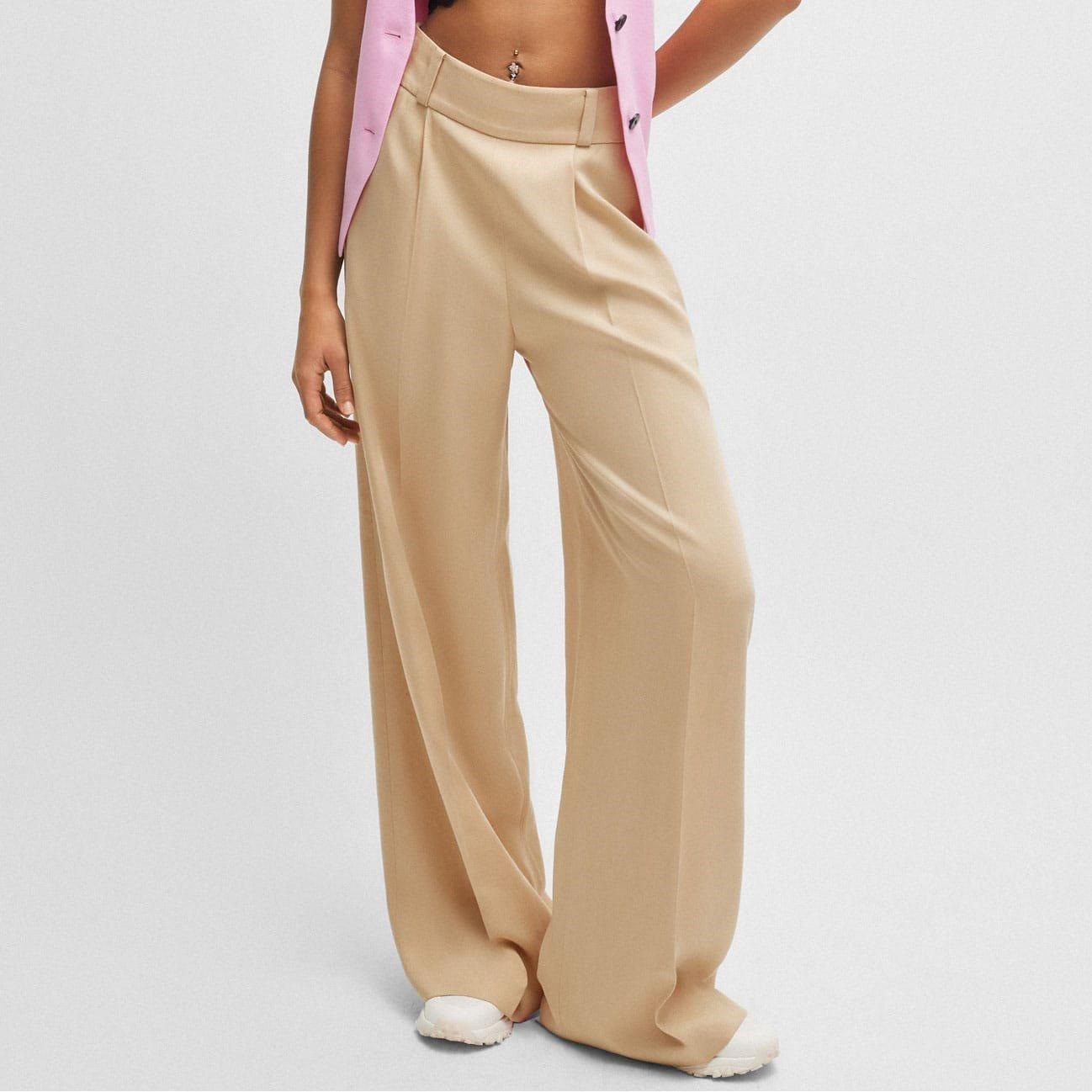Hugo Haniana-2 Relaxed-Fit Wide-Leg Trousers