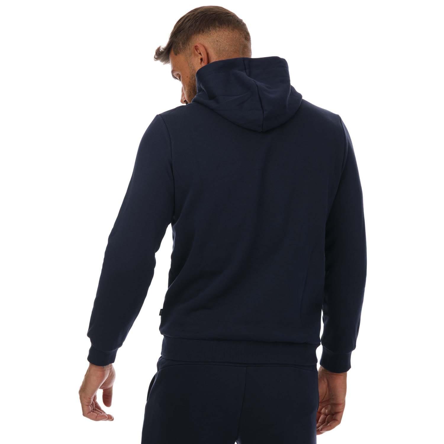 Navy - Puma - Small Logo Hooded Sweat - 2