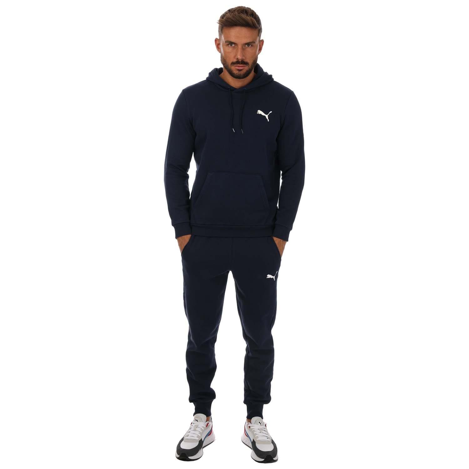 Navy - Puma - Small Logo Hooded Sweat - 3
