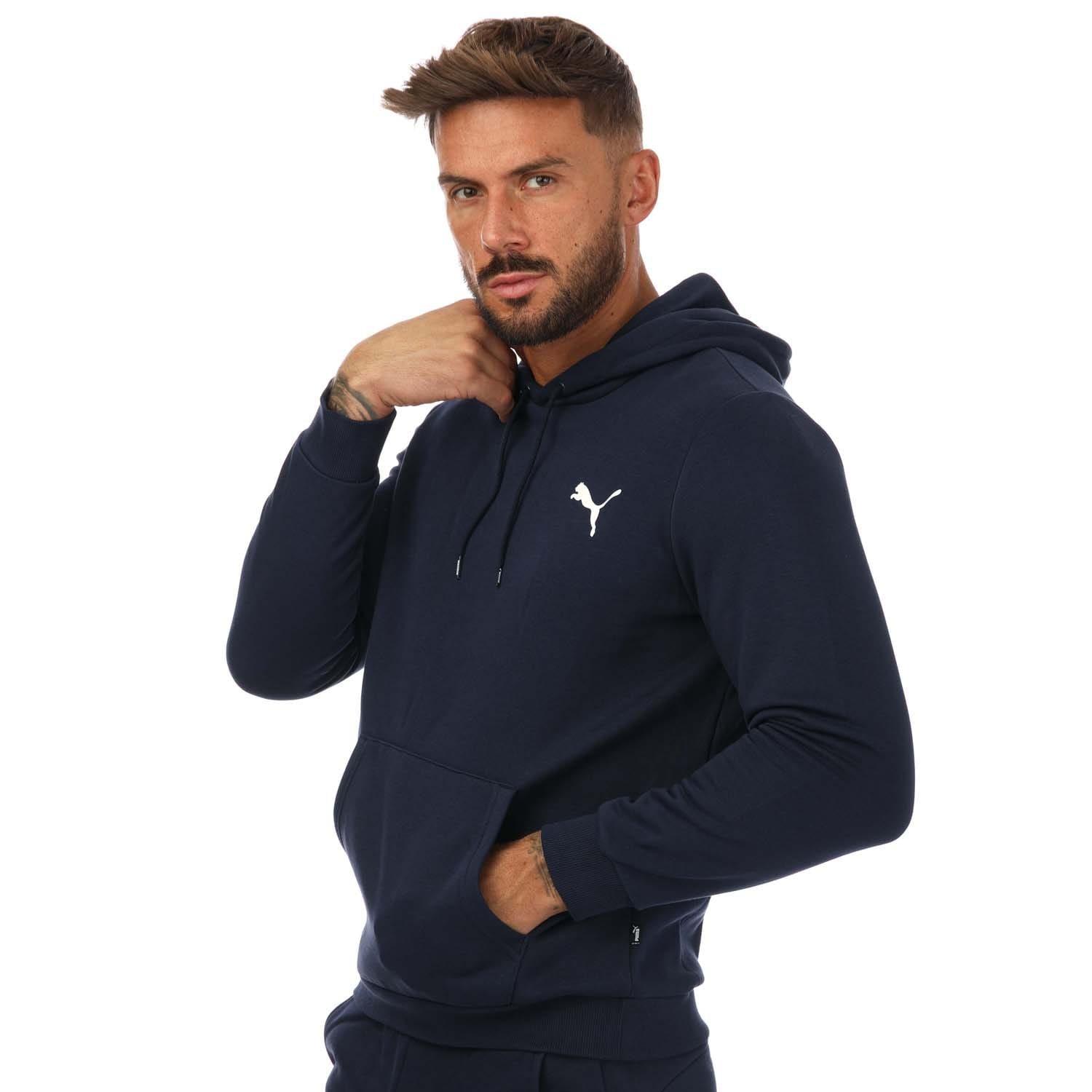 Navy - Puma - Small Logo Hooded Sweat - 4