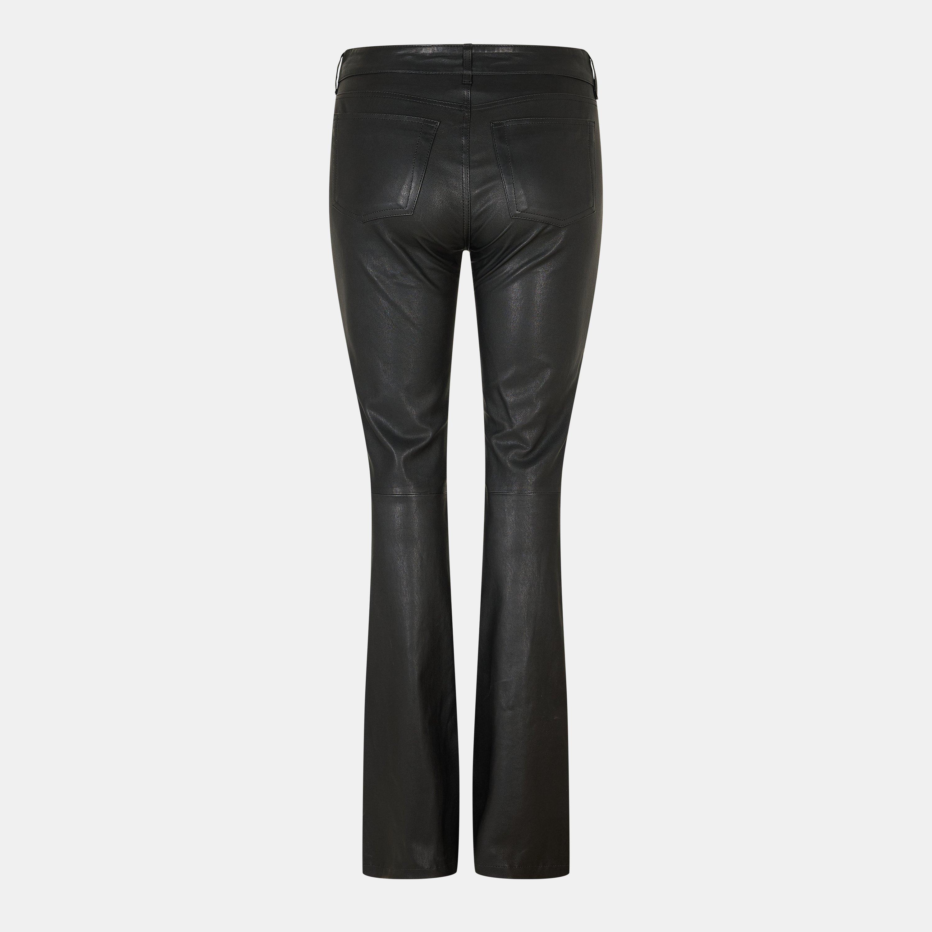 Black Black - Diesel - Women's Leather Trousers - 2