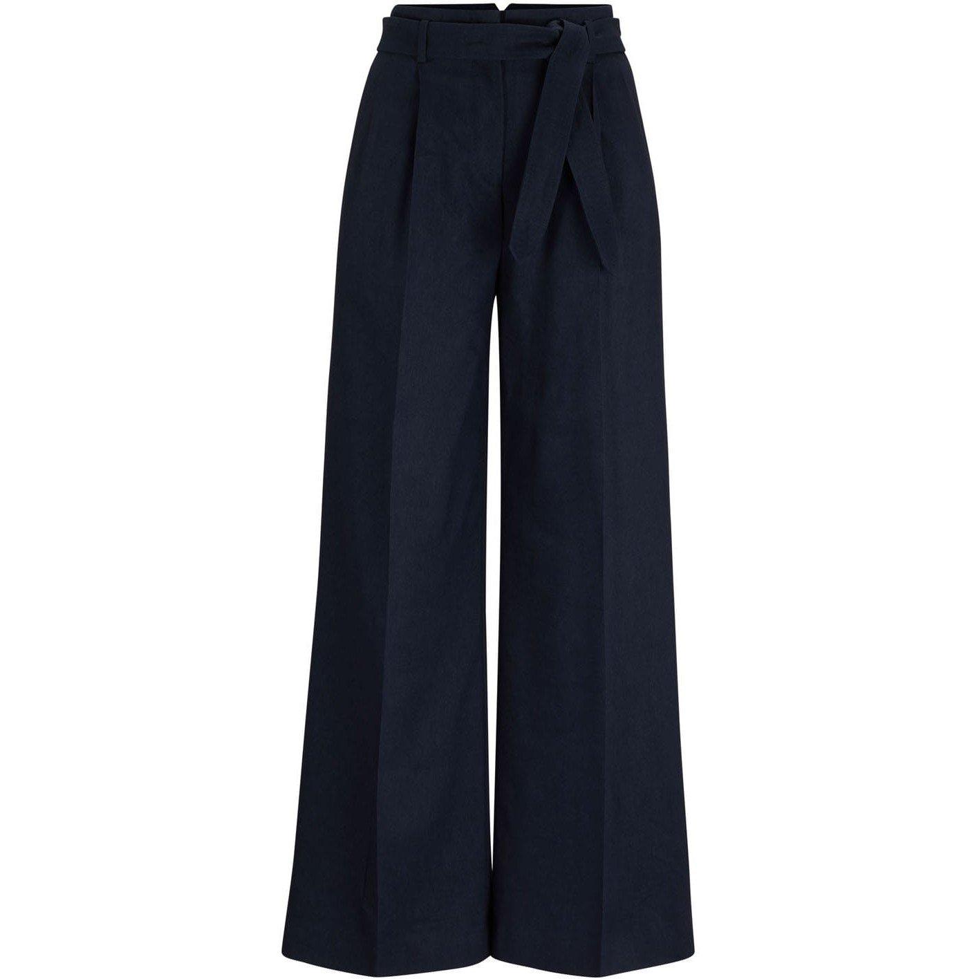 Blue - Boss - Tepiala Wide-Leg Trousers - 4