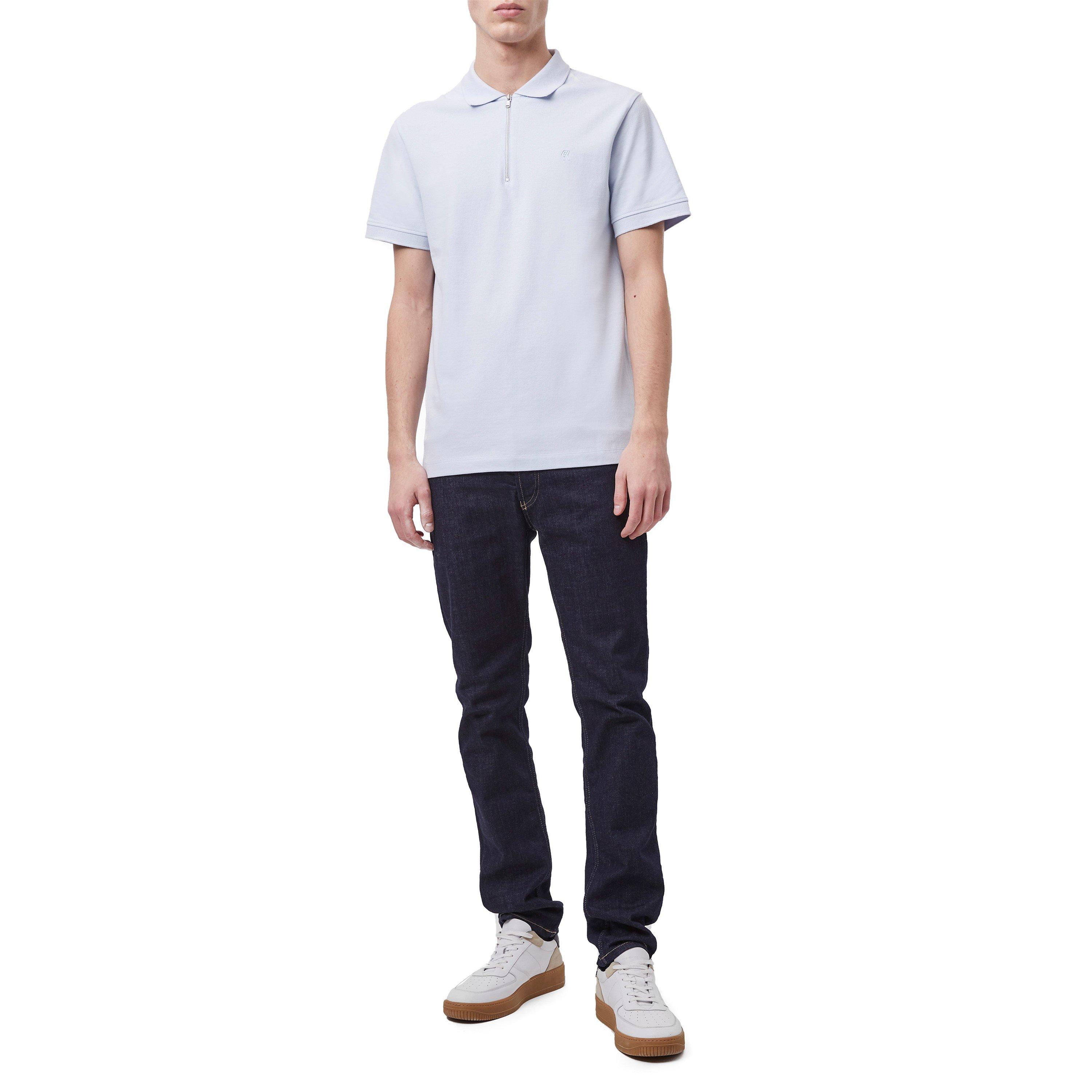 Ksenonsko Plava - French Connection - Zip Up Pique Polo Shirt - 2