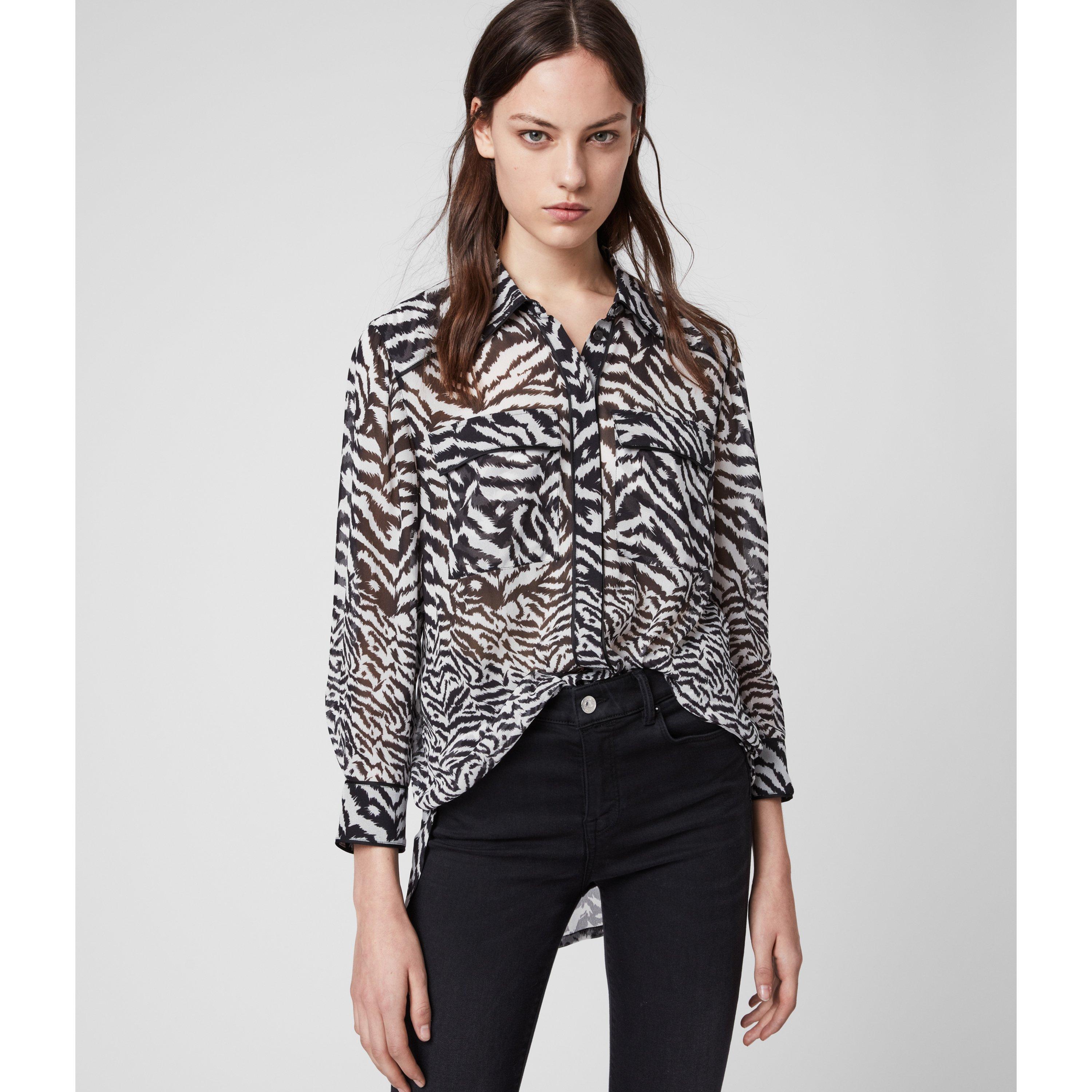 Chalk White - AllSaints - Esther Remix Shirt - 2