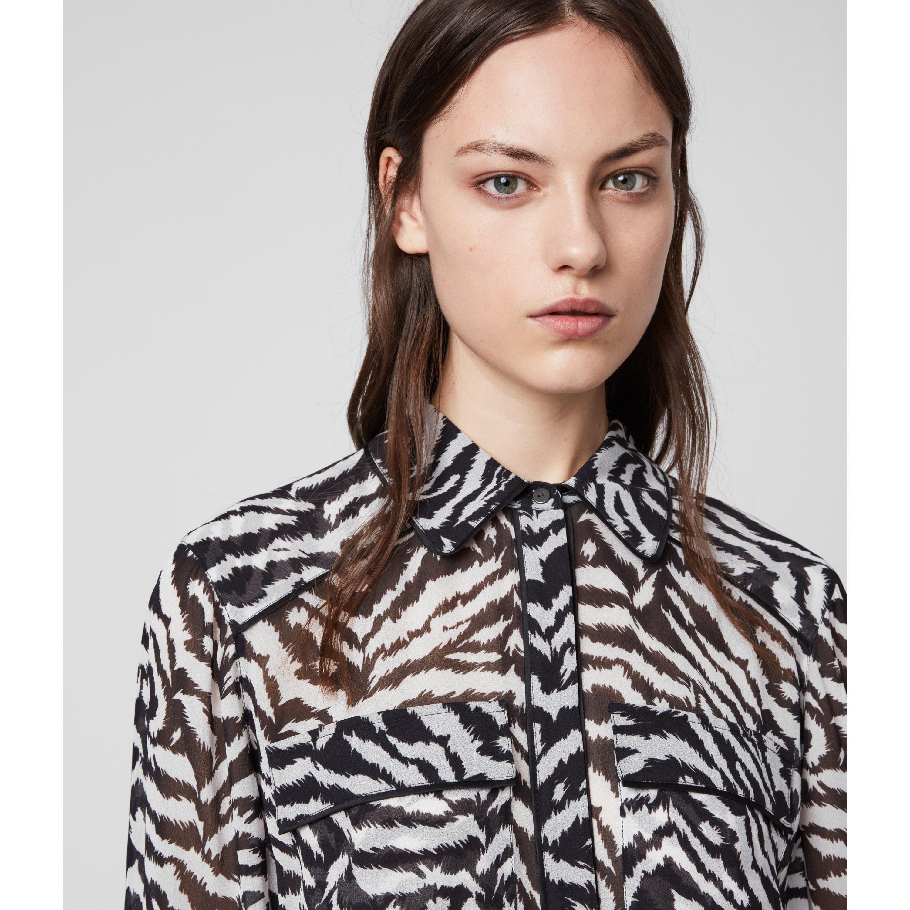 Chalk White - AllSaints - Esther Remix Shirt - 3