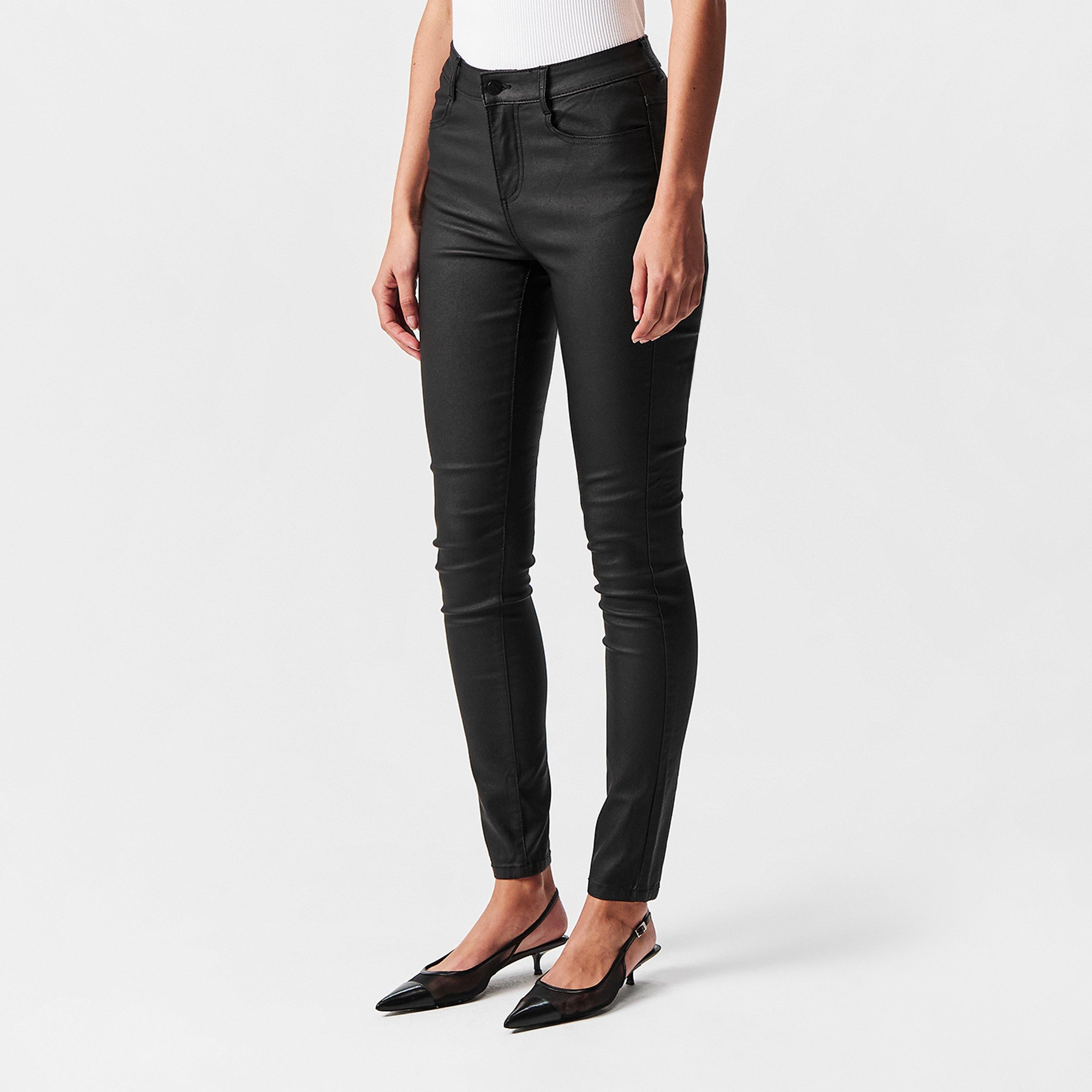 Crna - Vila - Vicmit Leather Trousers - 3