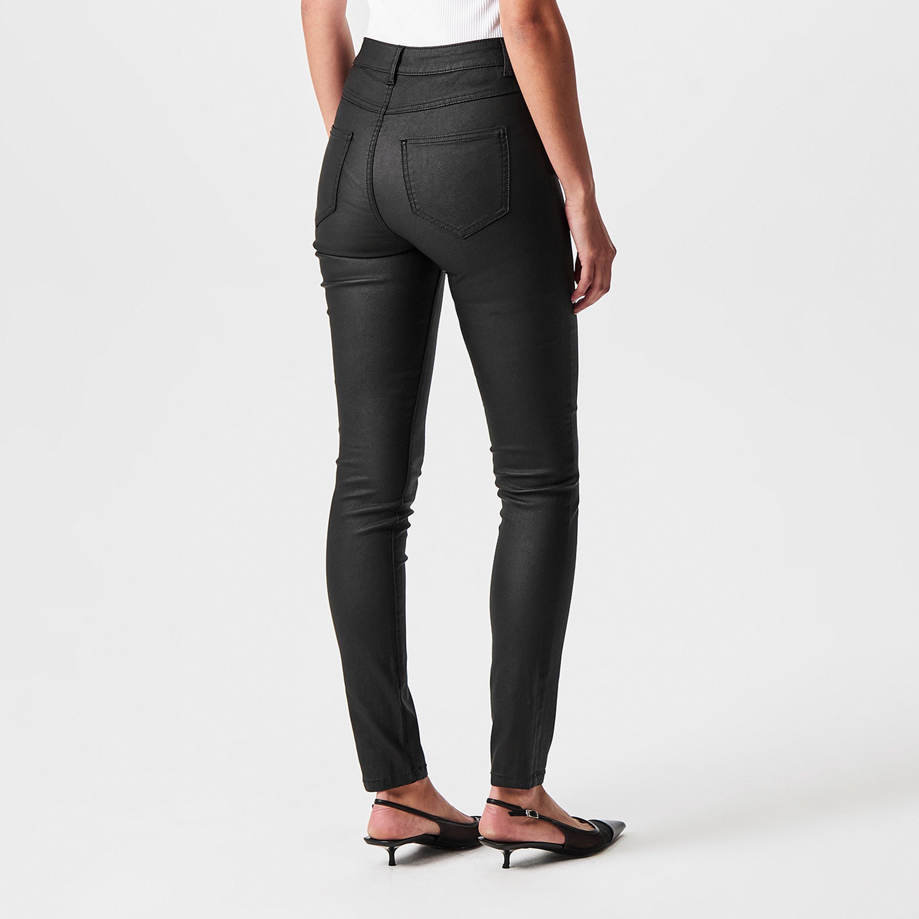 Crna - Vila - Vicmit Leather Trousers - 4