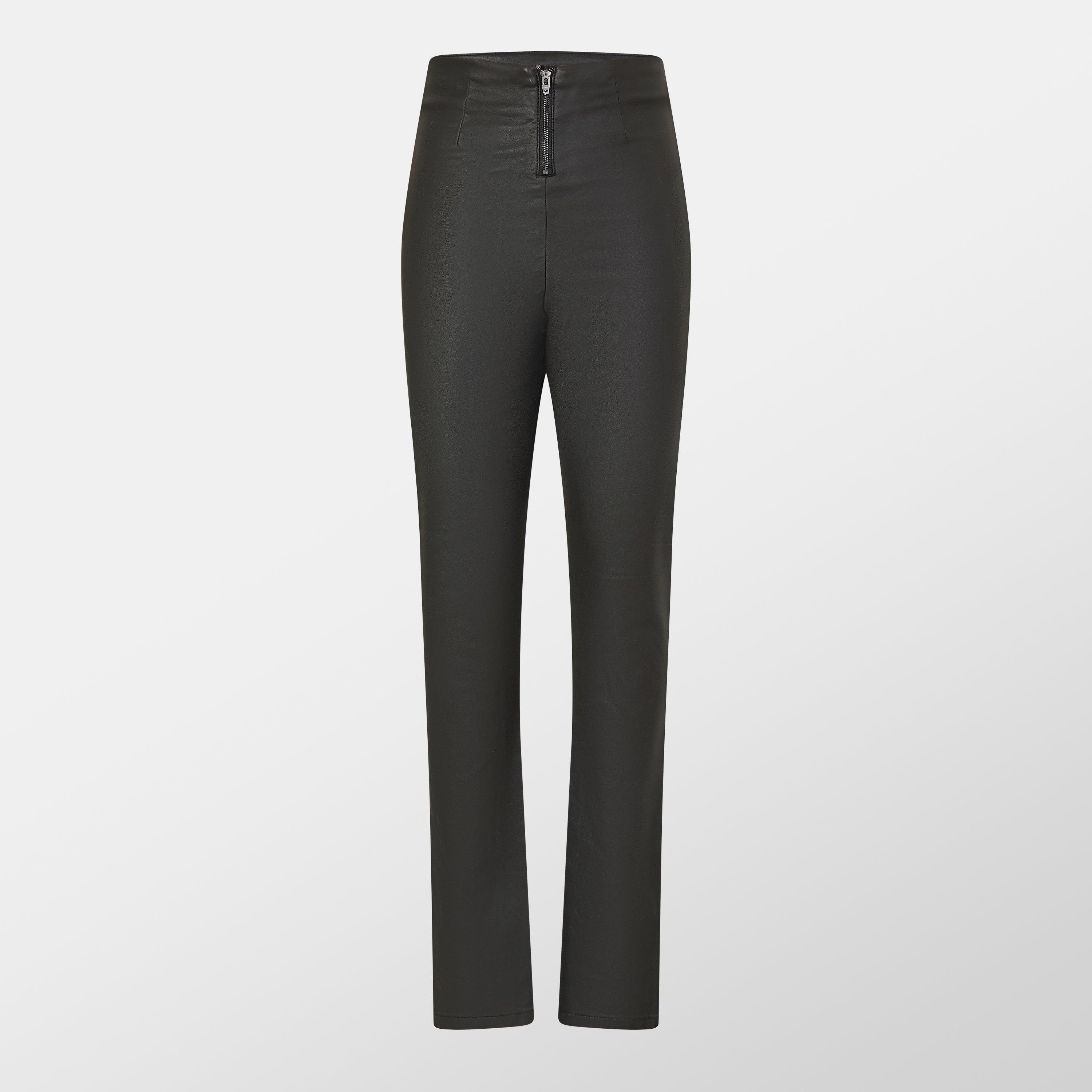 Black - Vila - Slim Zippered Trousers - 1