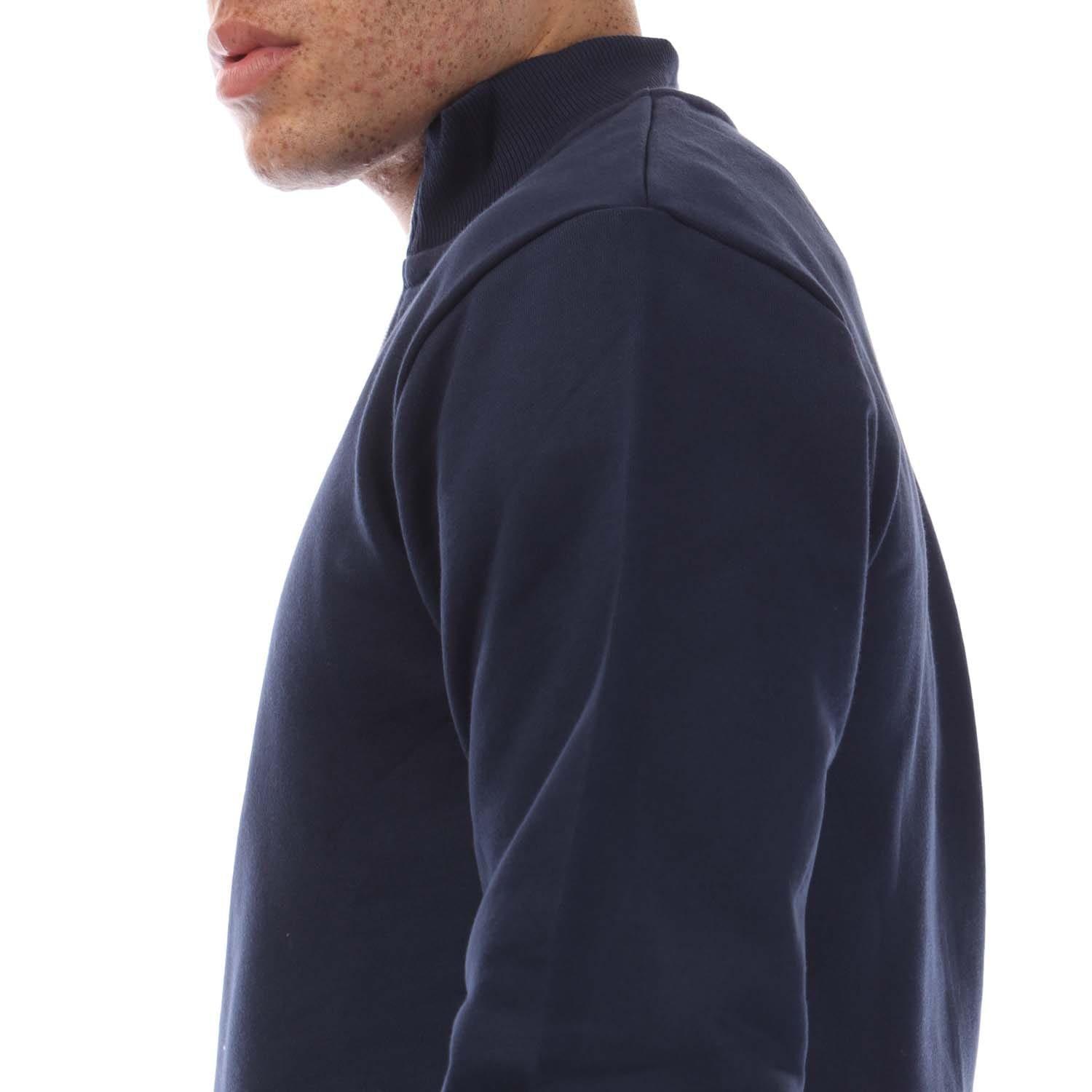 Navy - Modern Amusement - The Pier Zip Funnel Neck Sweatshirt - 3