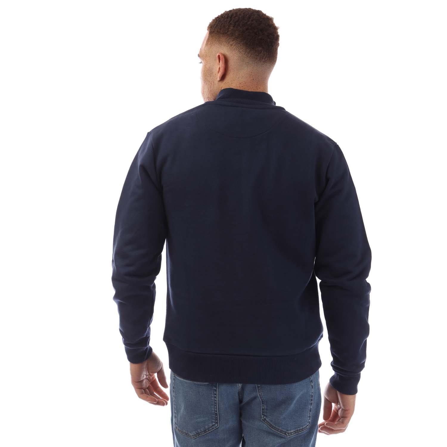 Navy - Modern Amusement - The Pier Zip Funnel Neck Sweatshirt - 4