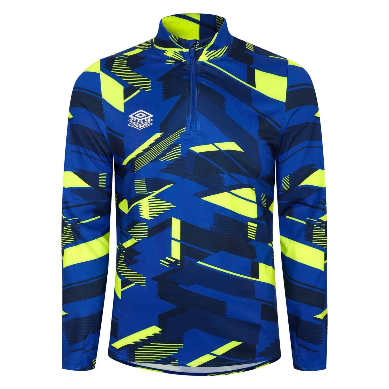 Blue Yellow - Umbro - Premier Graphic Warm Up Mid Layer Top