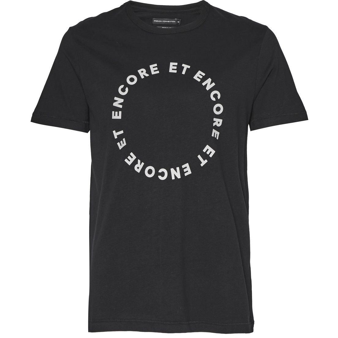 Charcoal - French Connection - Encore Et Encore Slogan T-Shirt - 1