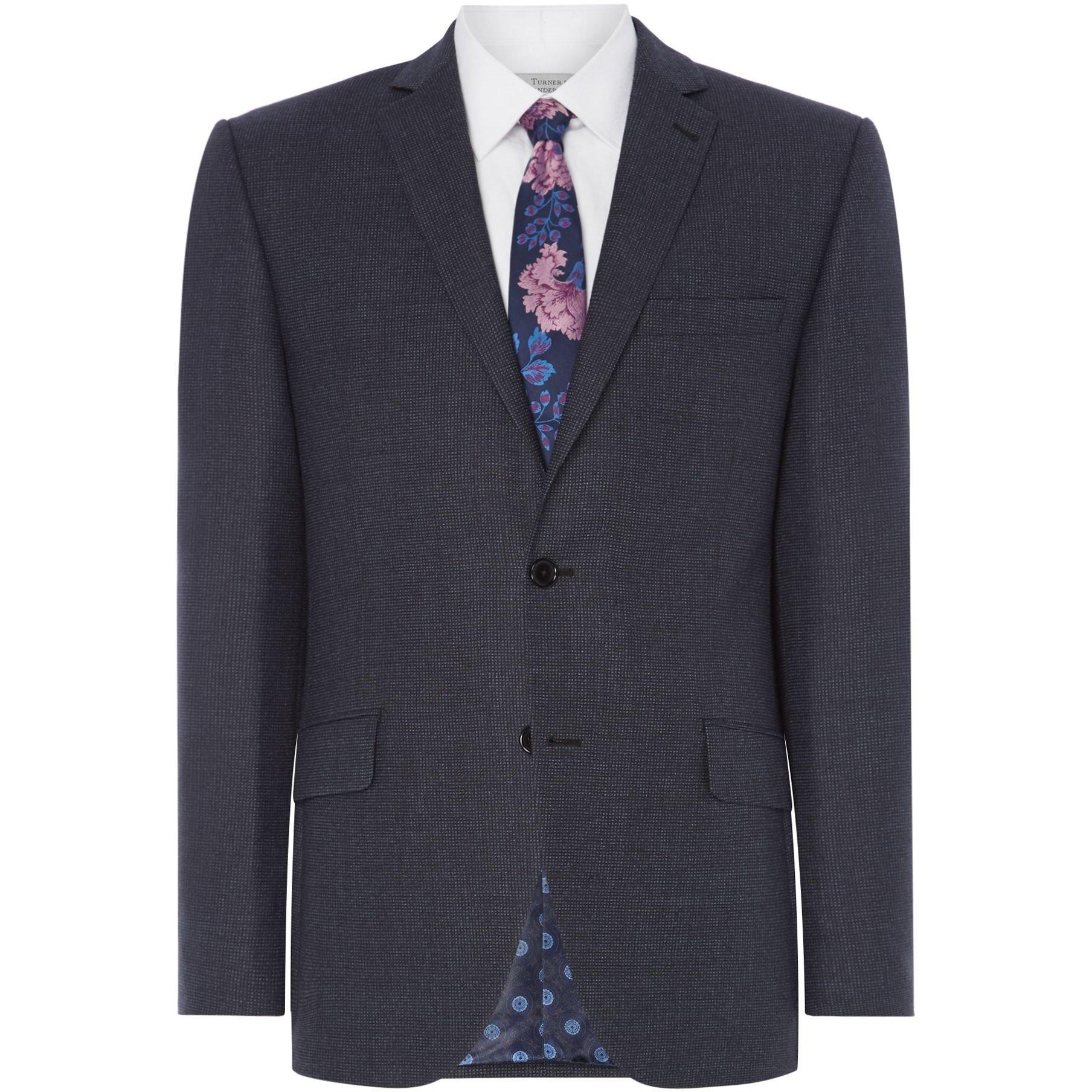 Charcoal - Turner and Sanderson - Airedale Italian Wool Textured Suit Jacket