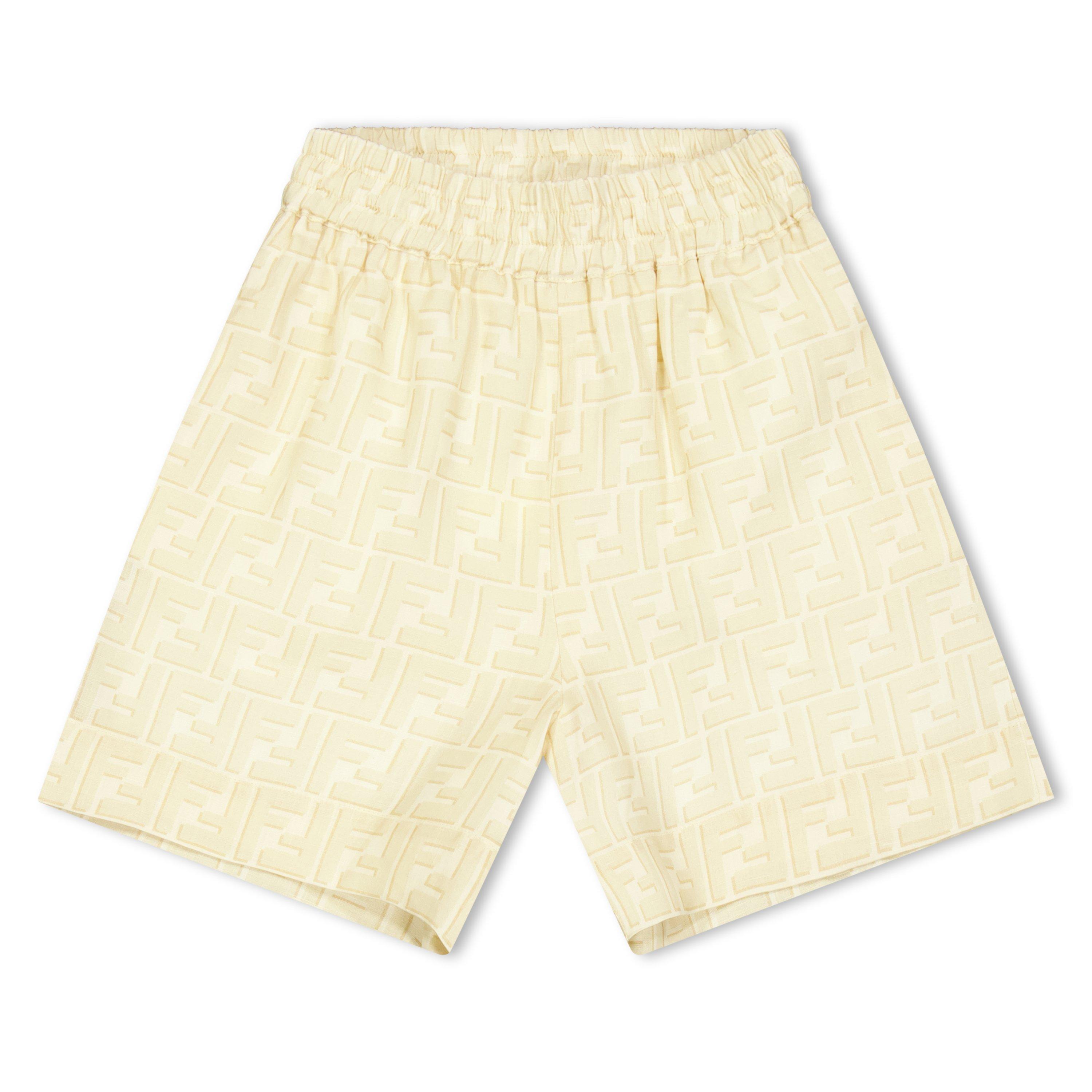 Linen F1P2N - Fendi - Kids' Woven Tracksuit Shorts - 1