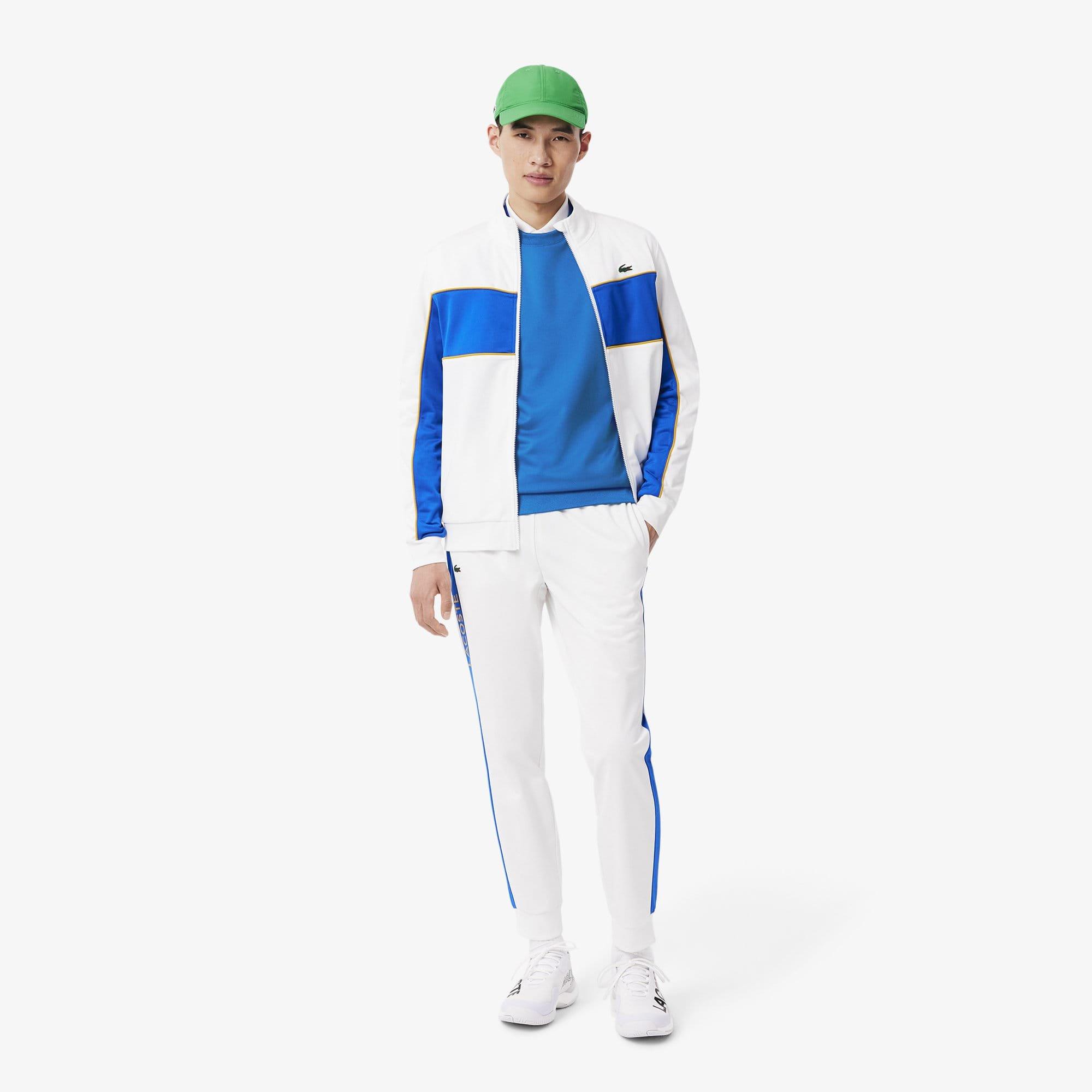 Blue-White - Lacoste - Tennis Colour Block Stripe Sweatshirt - 7