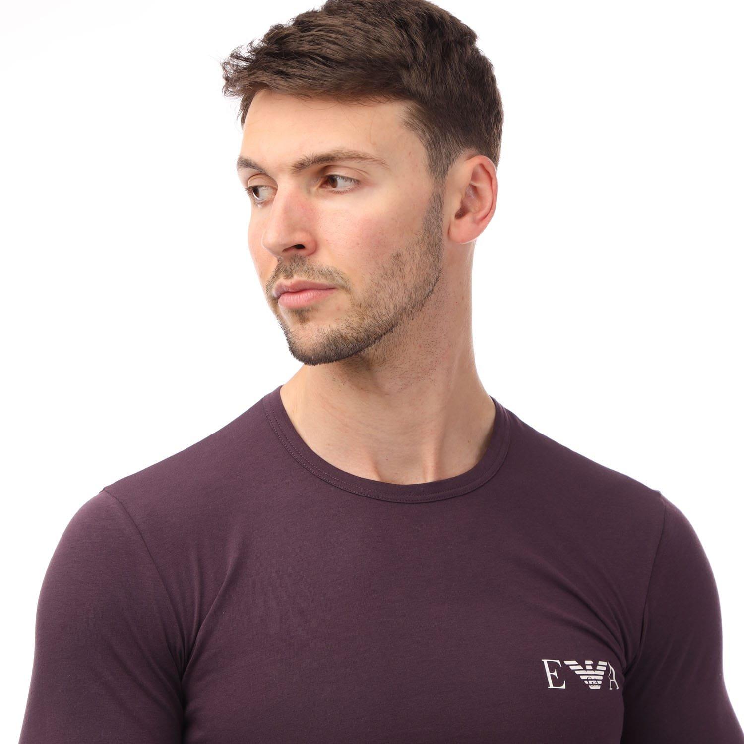 Navy - Emporio Armani - Loungewear Fitted Mock Neck Top - 3