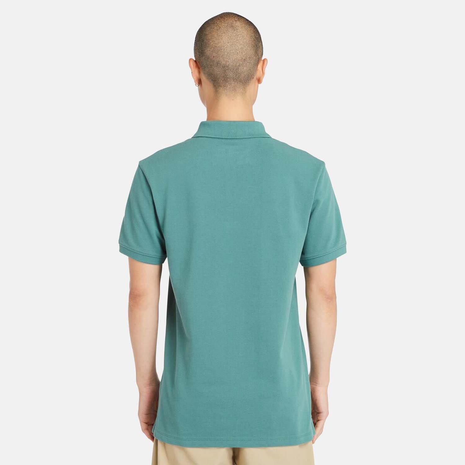 Teal - Timberland - Oyster River Logo Short Sleeve Polo Shirt - 2